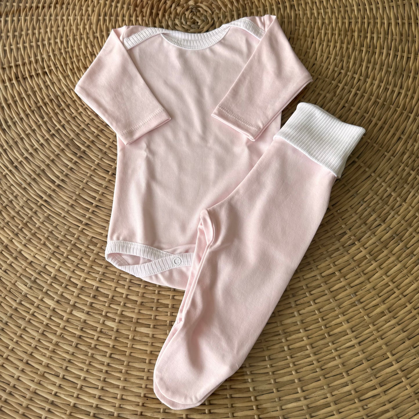 Conjunto Body Andorinha + Culote Yoga Rosa