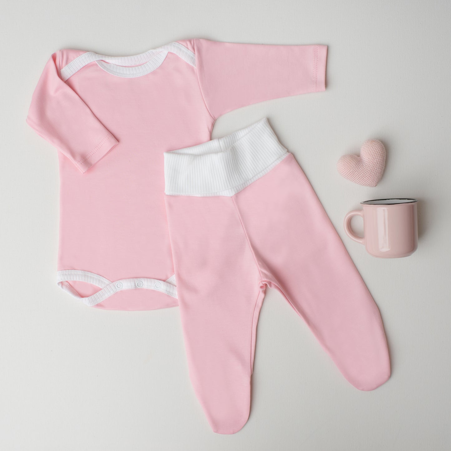 Conjunto Body Andorinha + Culote Yoga Rosa