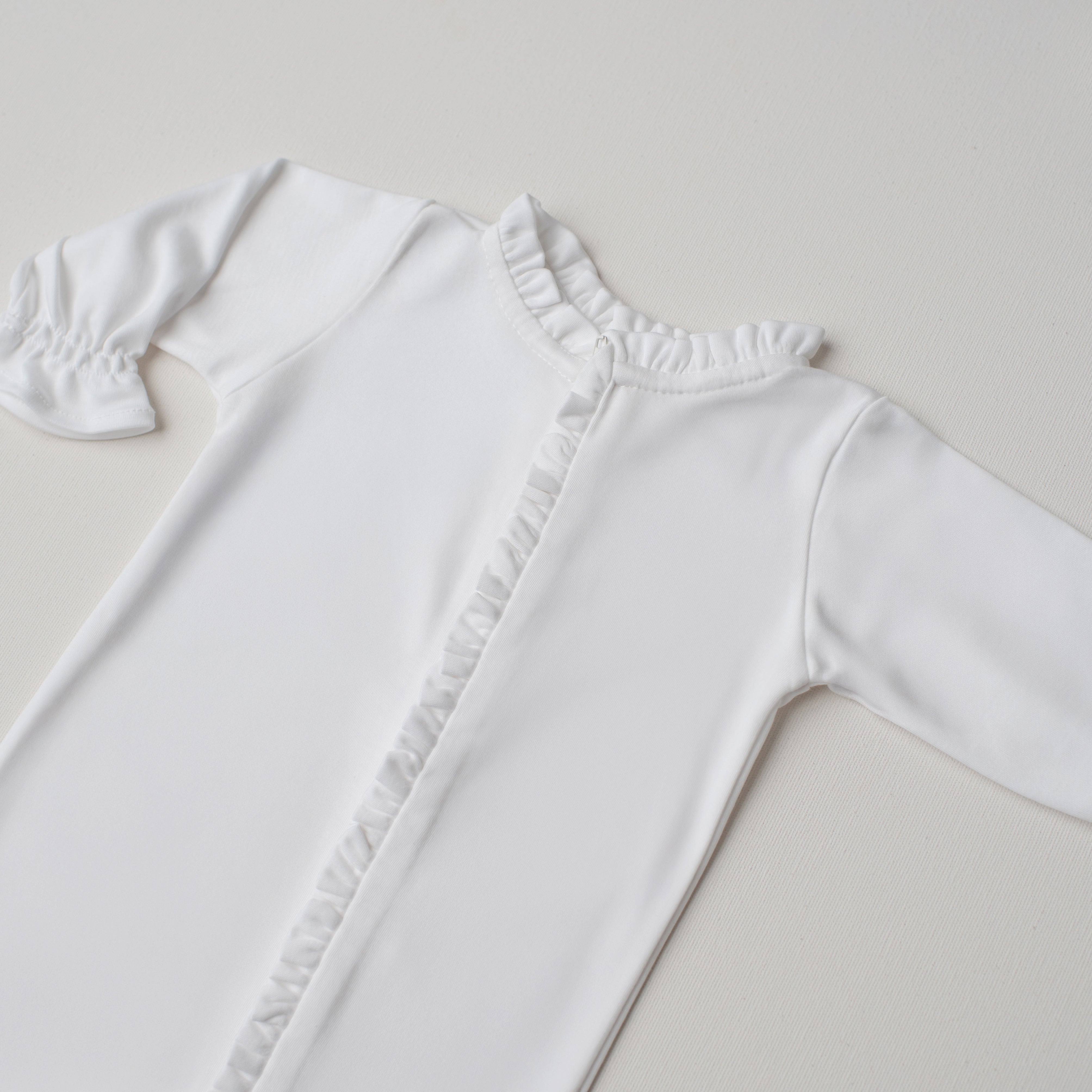 Macacão Pardal Zíper Branco