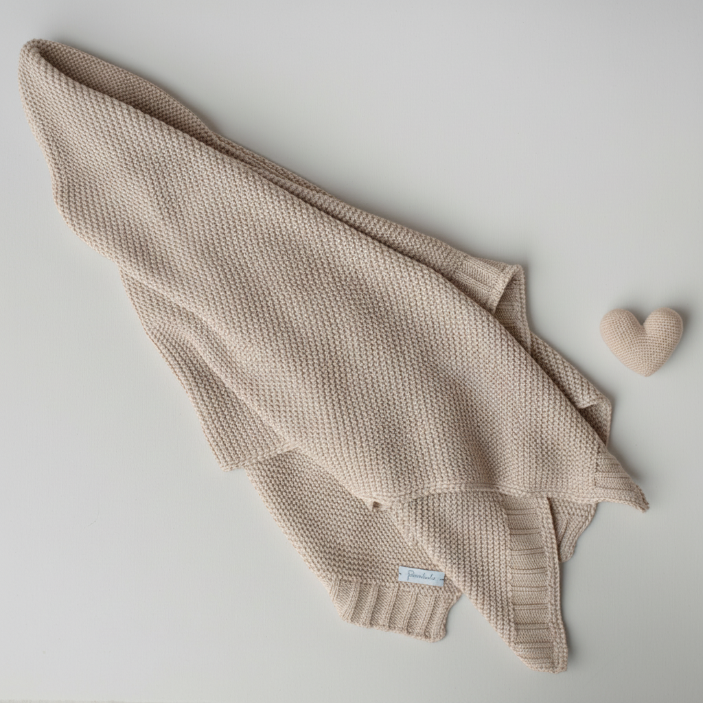 Manta Tricô Ninho Areia