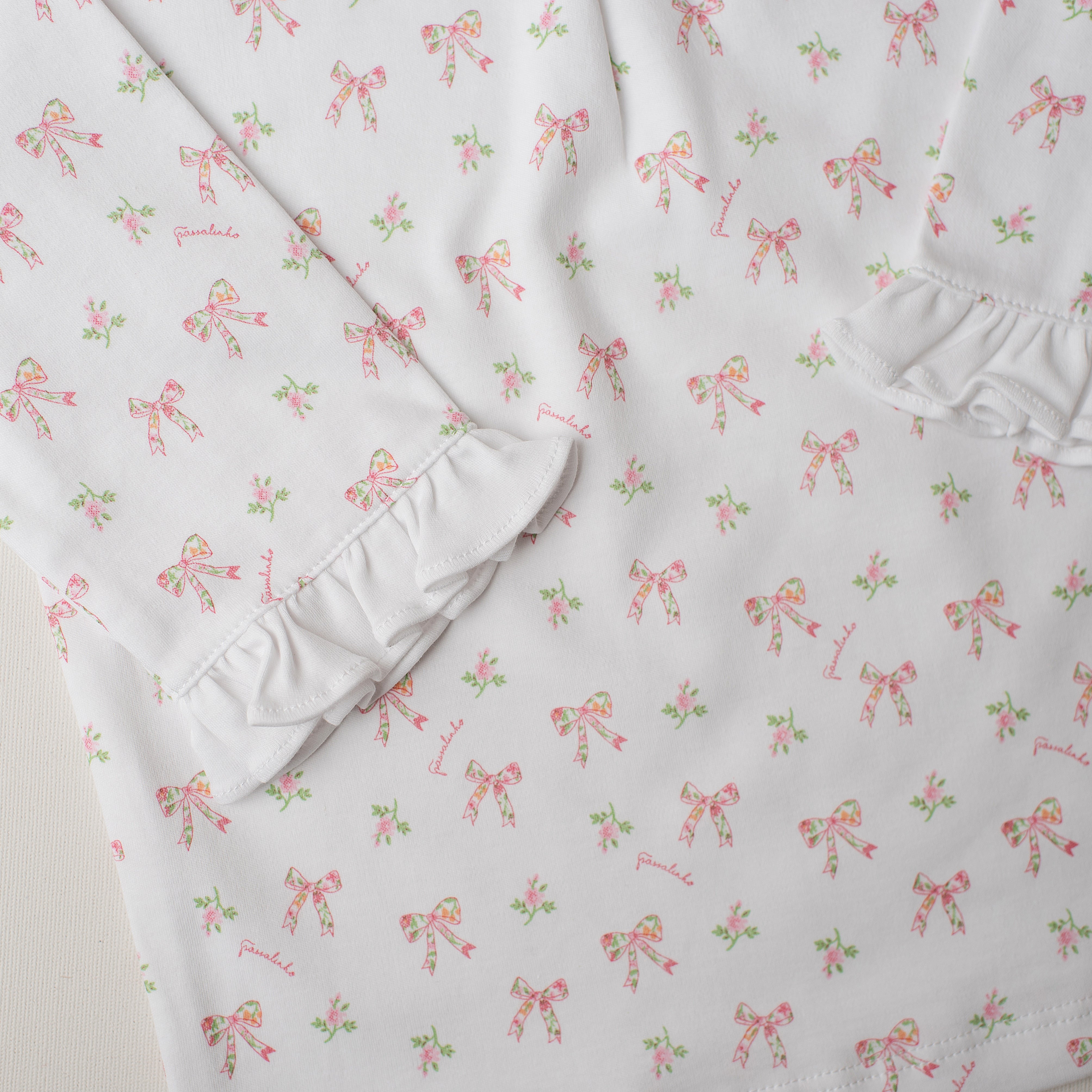 Pijama Calça e Blusa Arara Laços Rosa