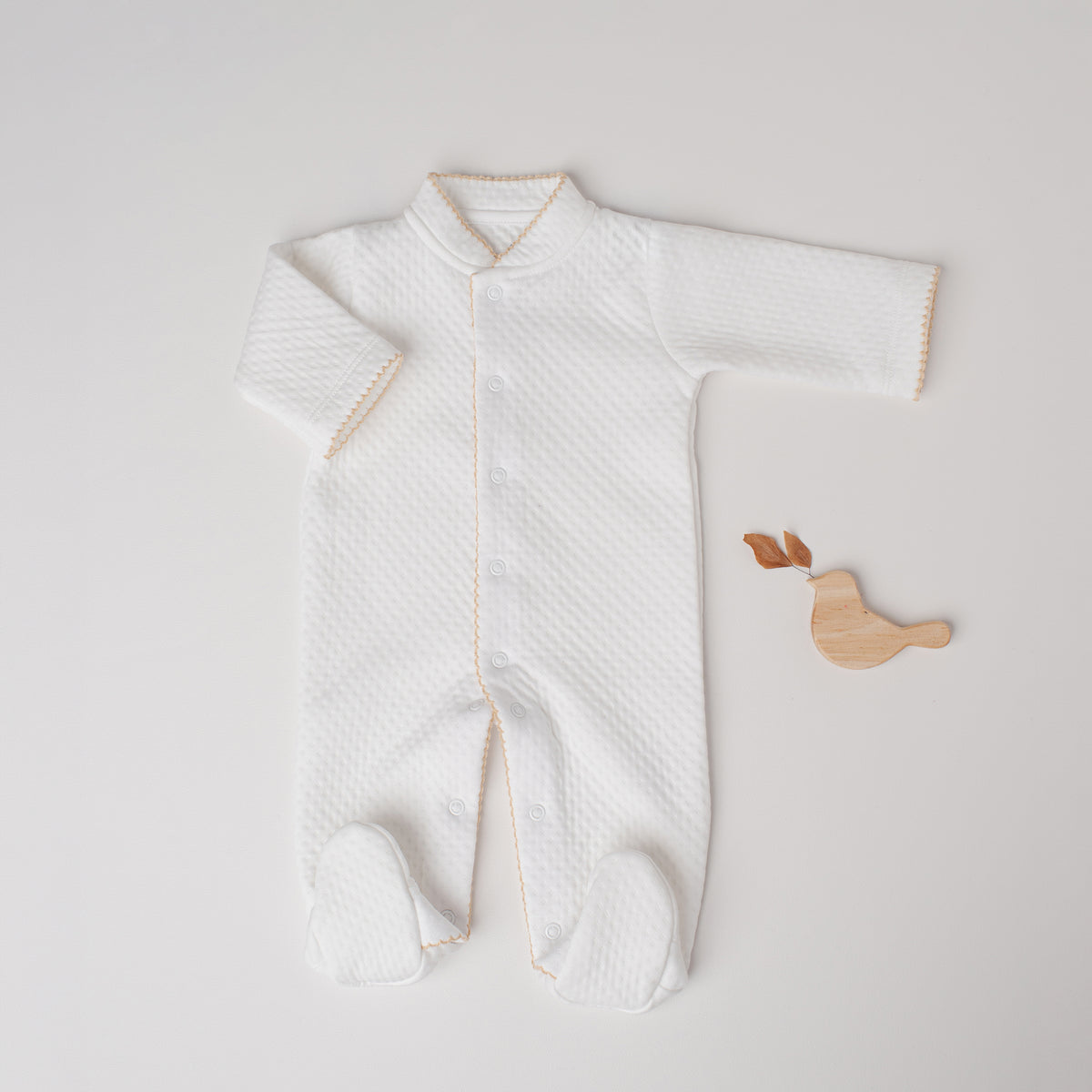 Macacão Arara Jacquard Branco