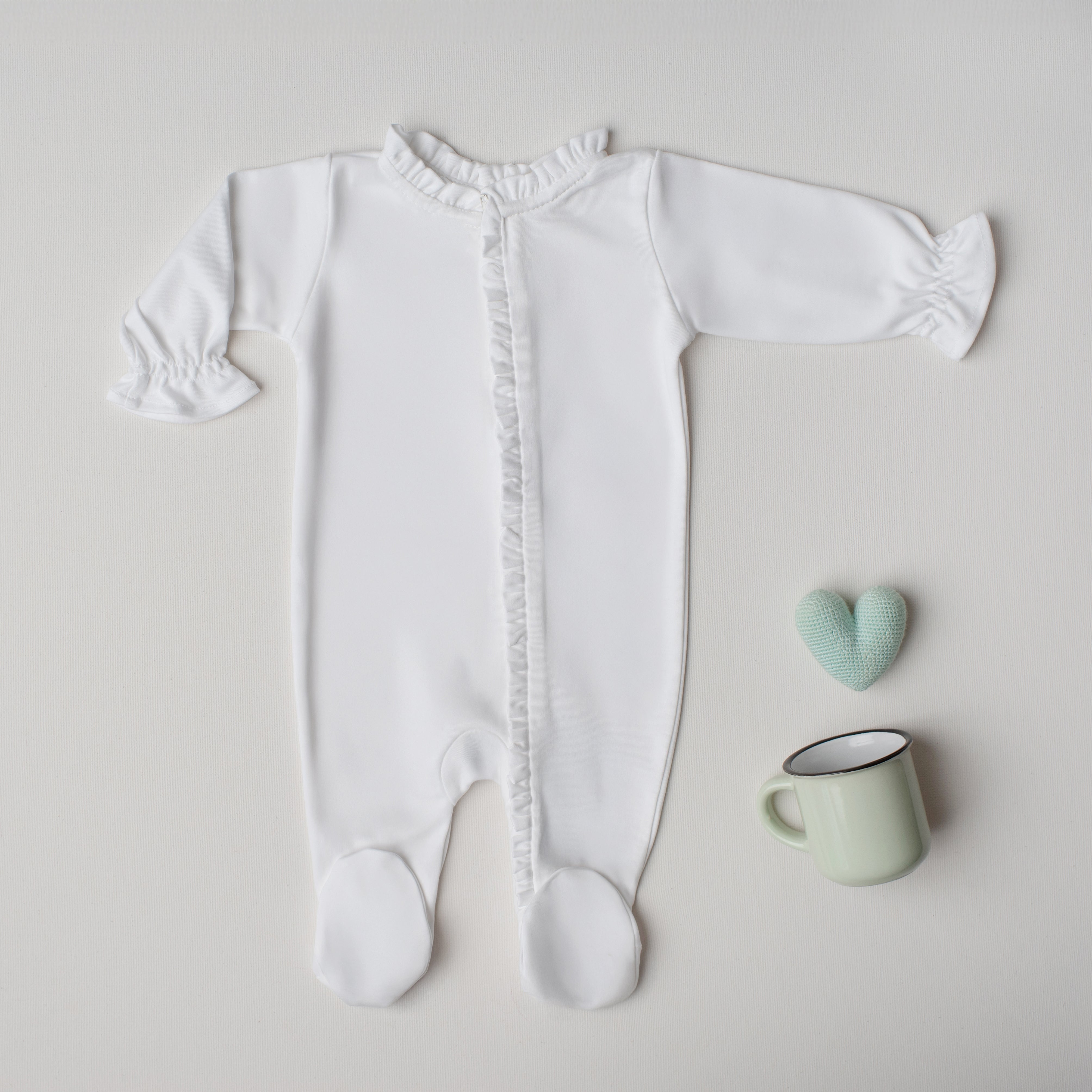 Macacão Pardal Zíper Branco