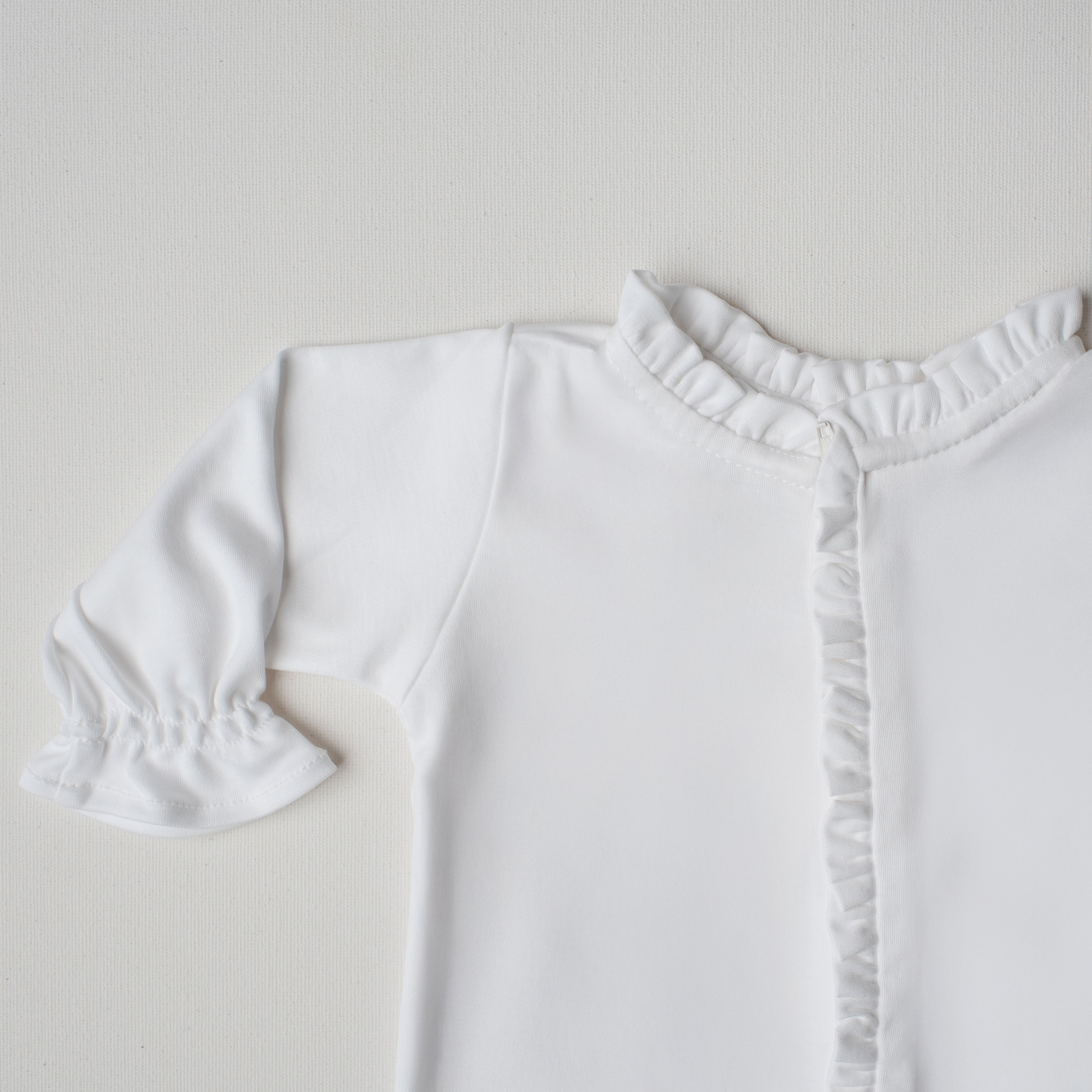 Macacão Pardal Zíper Branco