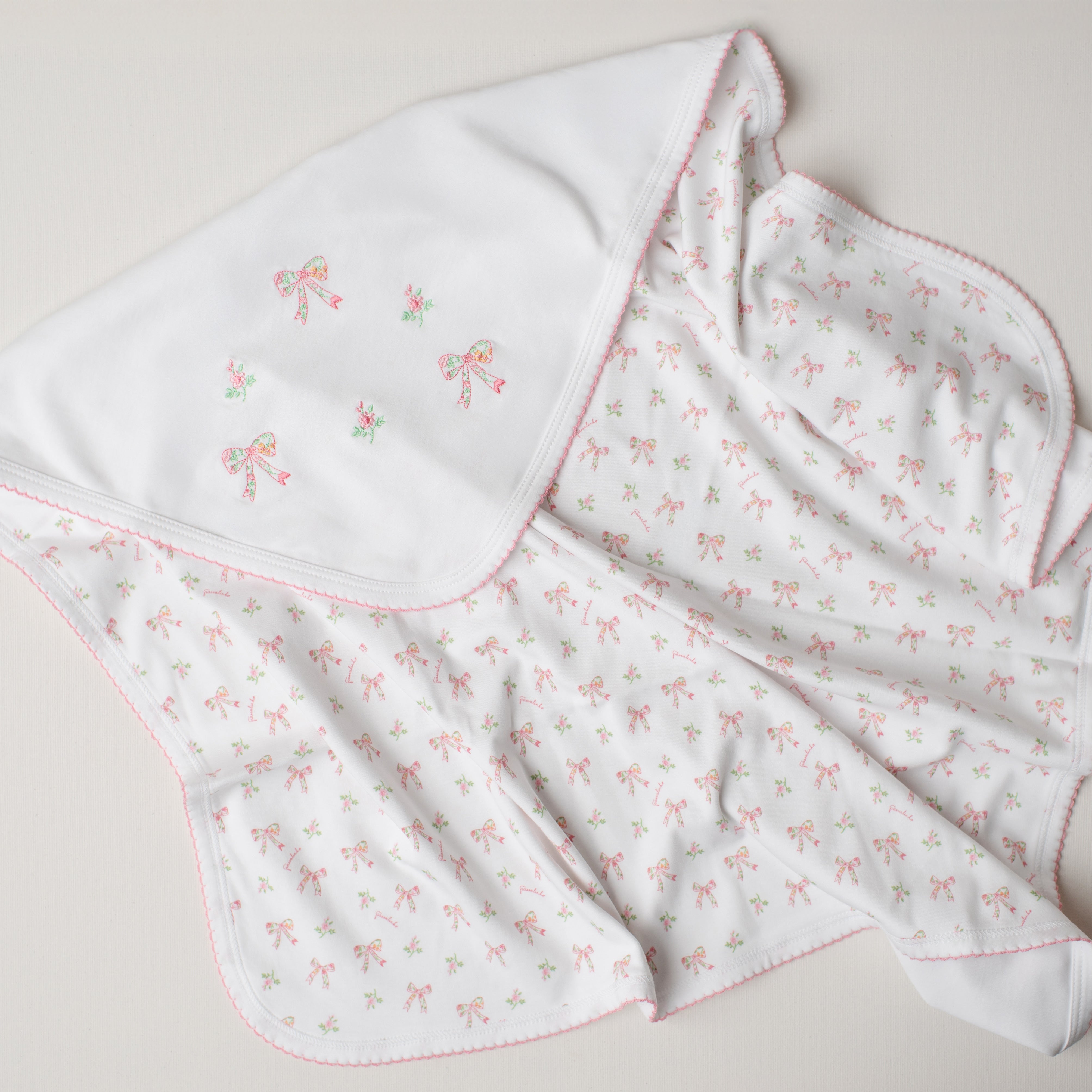 Manta Dupla Arara Laços Rosa