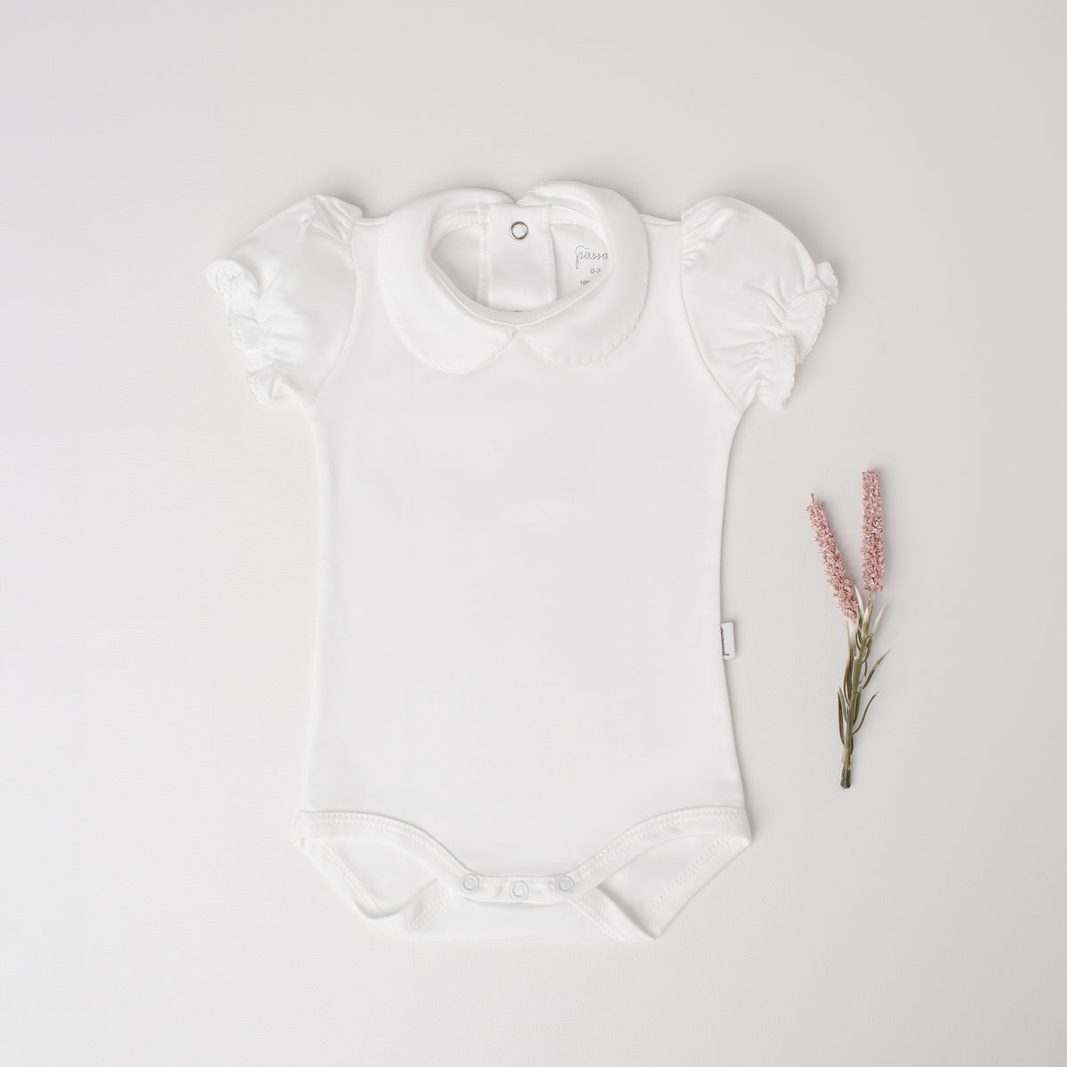 Body Garça Manga Curta Branco