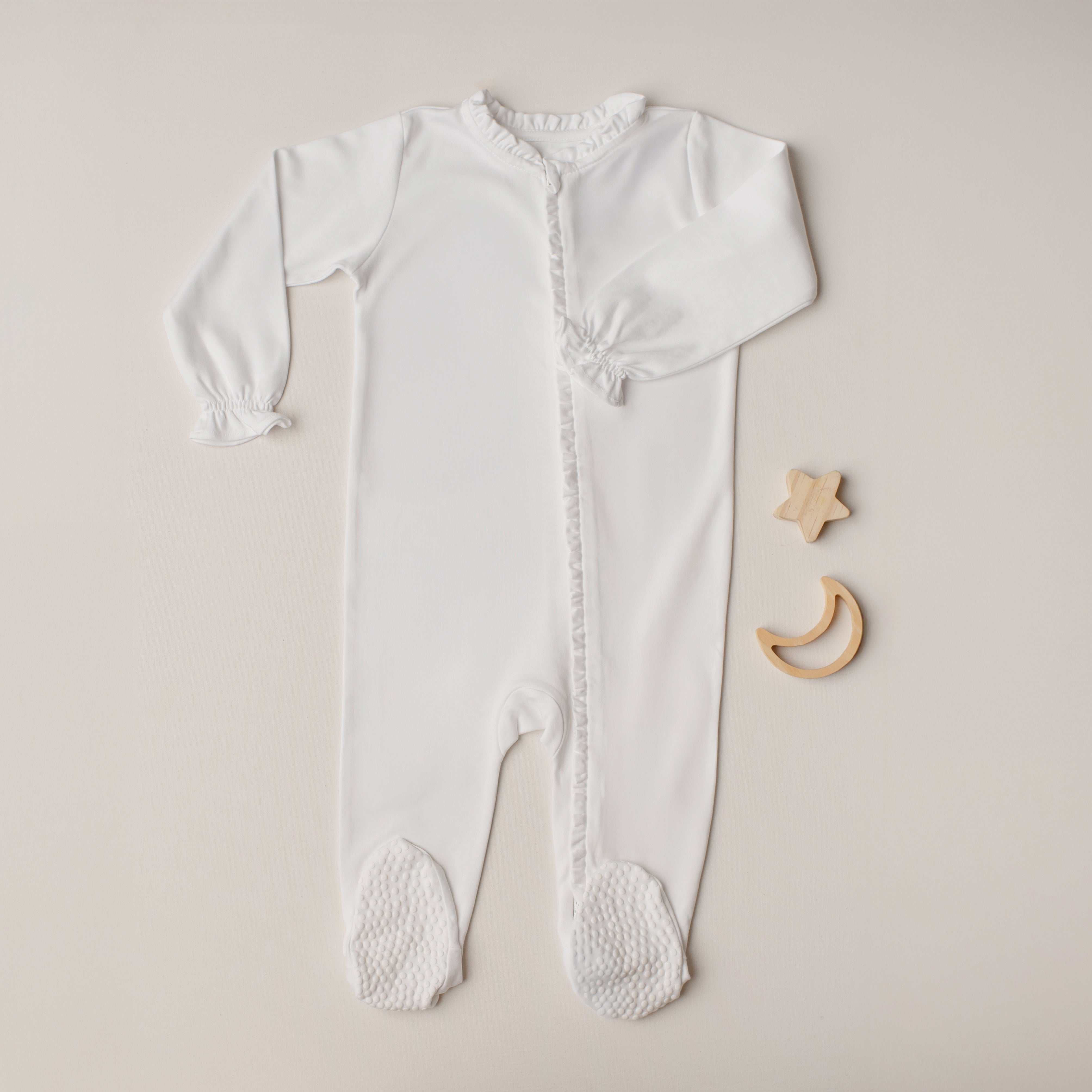 Macacão Pardal Zíper Branco