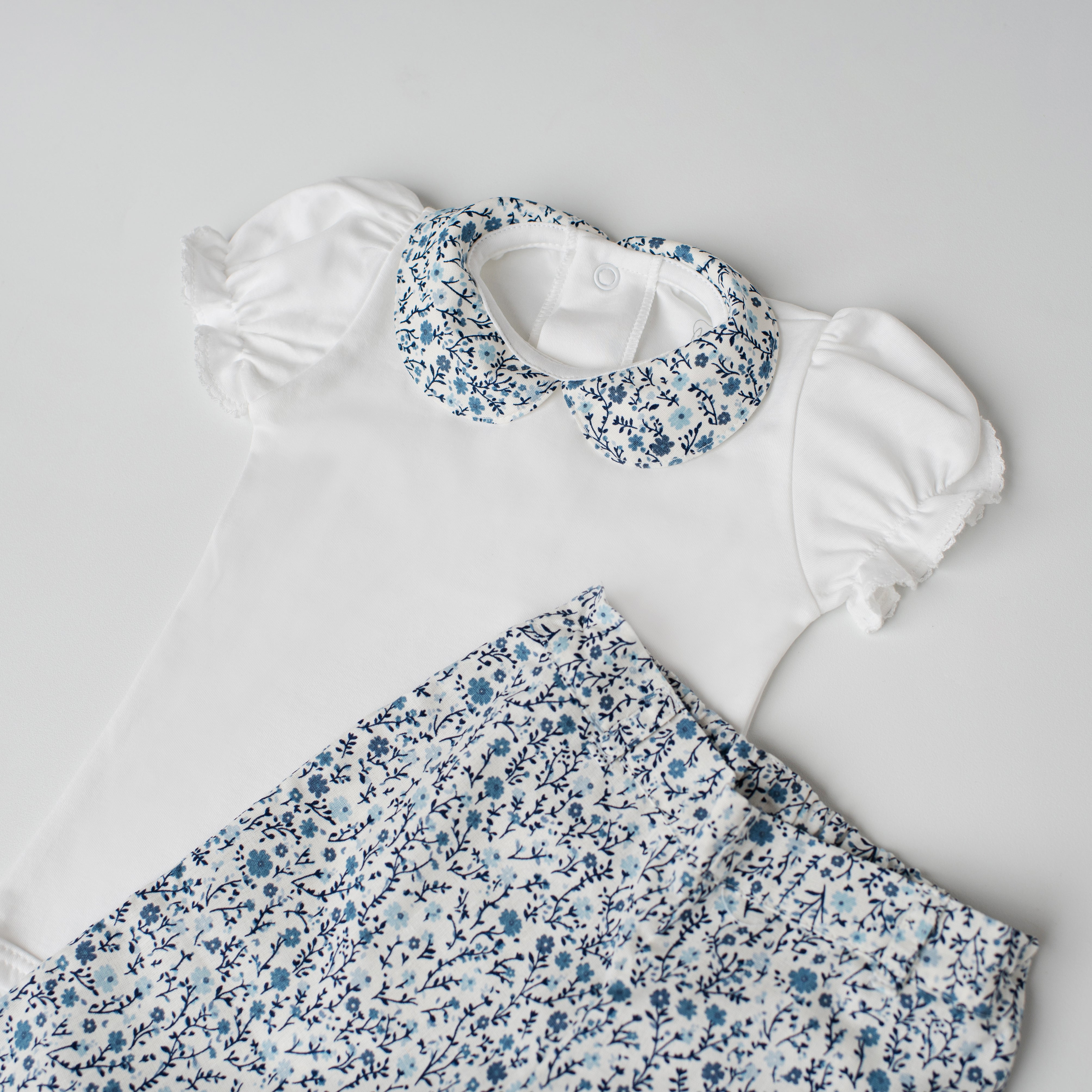 Conjunto Body e Calça Tico Tico Azul