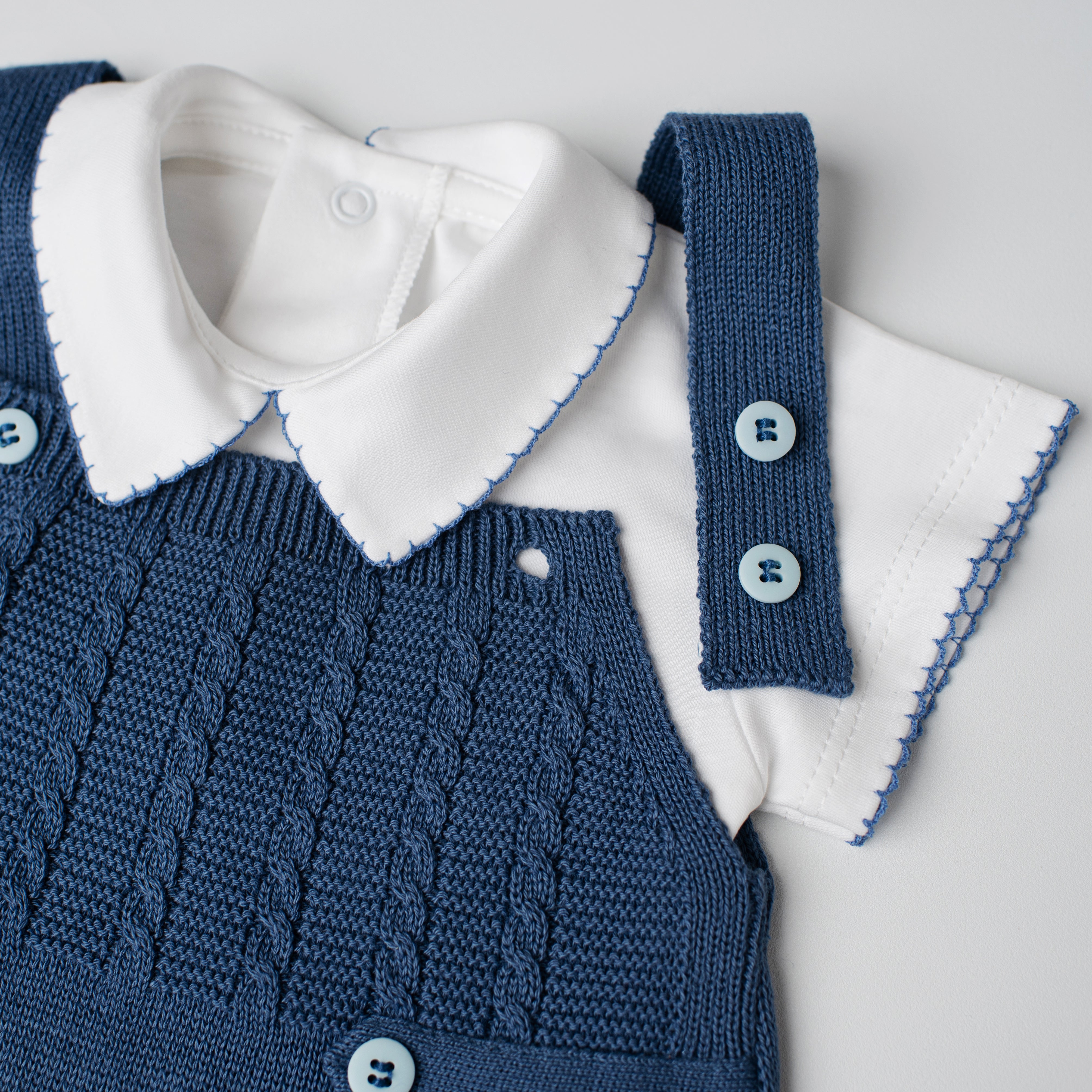 Conjunto em Tricô + Pima Águia Azul Jeans