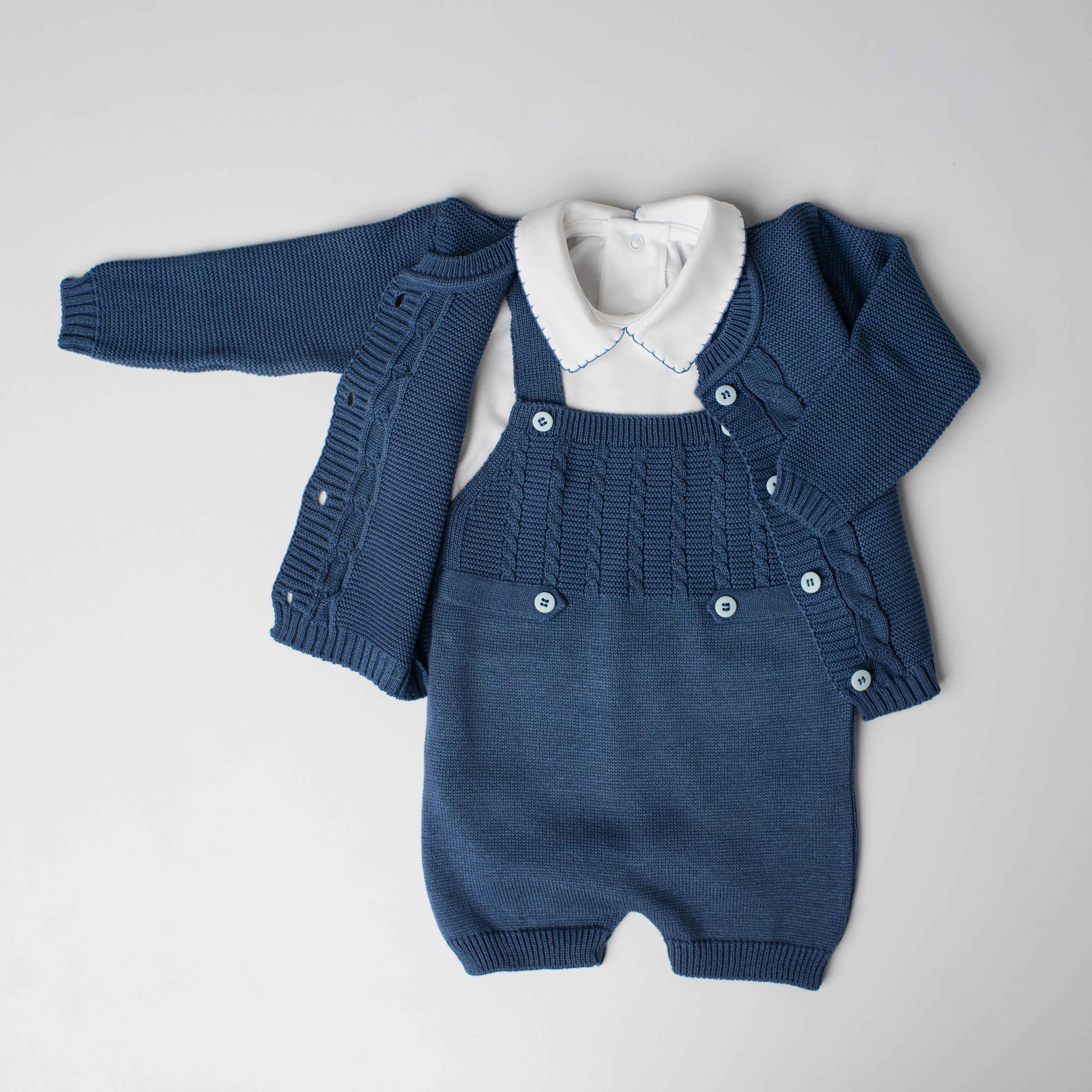 Conjunto em Tricô + Pima Águia Azul Jeans