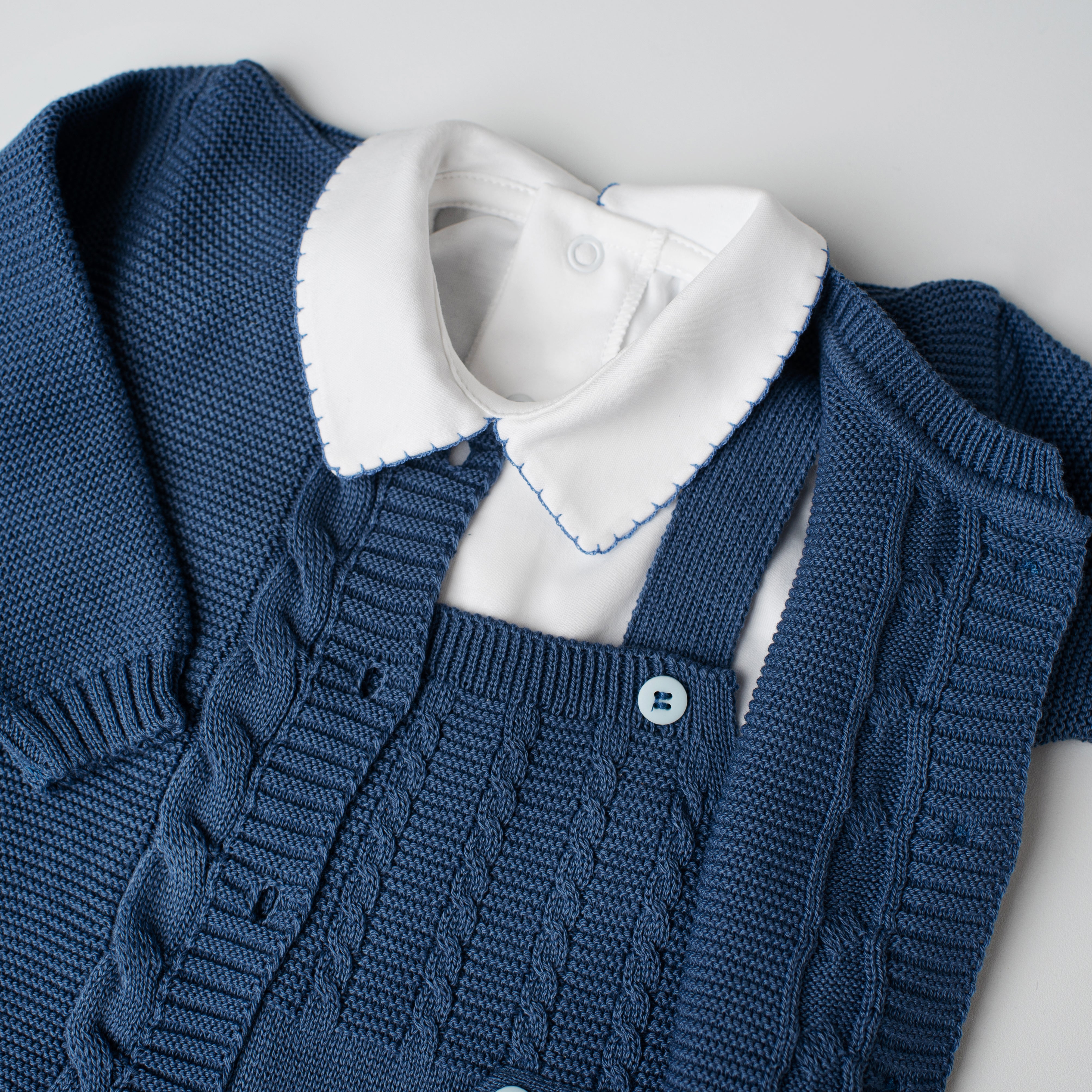 Conjunto em Tricô + Pima Águia Azul Jeans