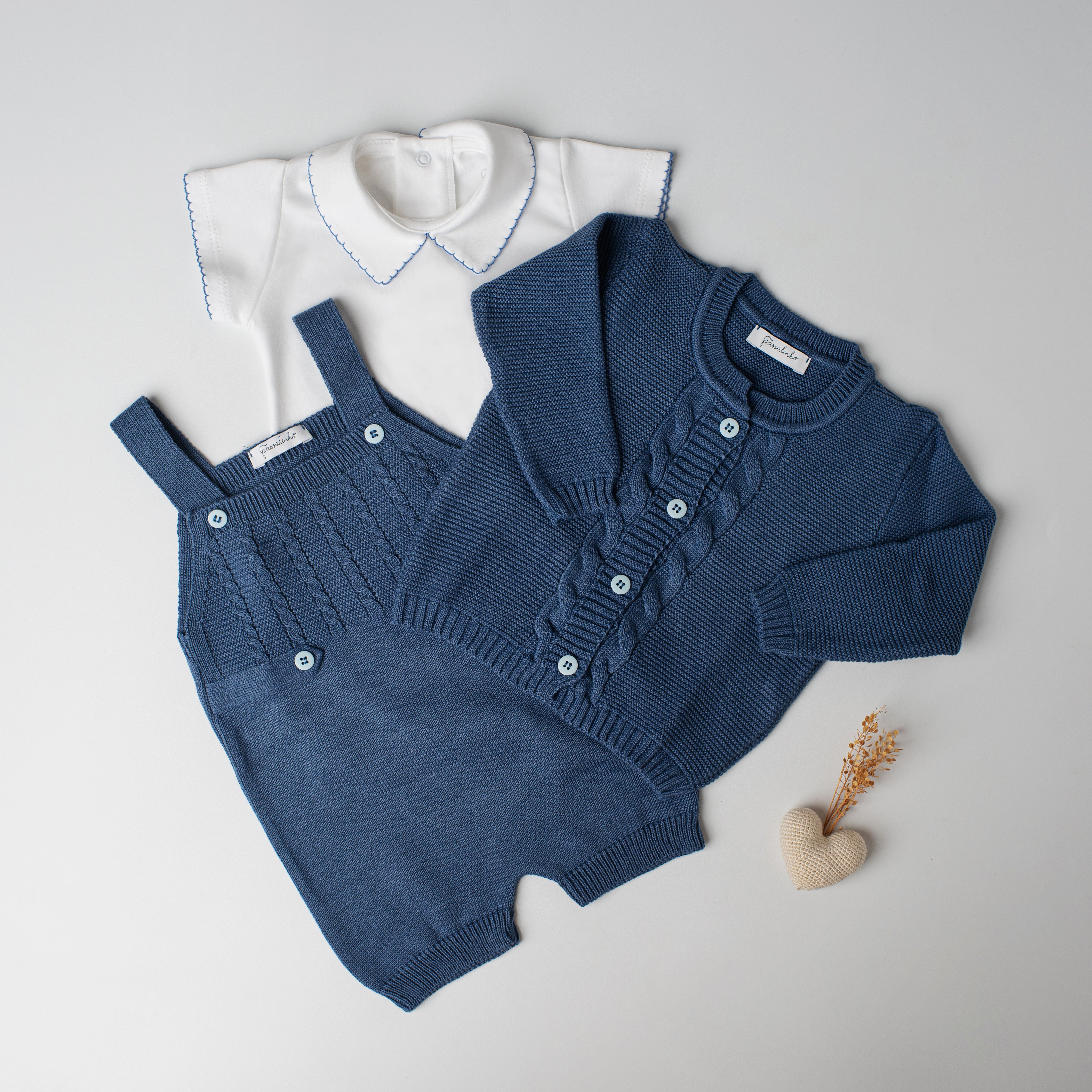Conjunto em Tricô + Pima Águia Azul Jeans