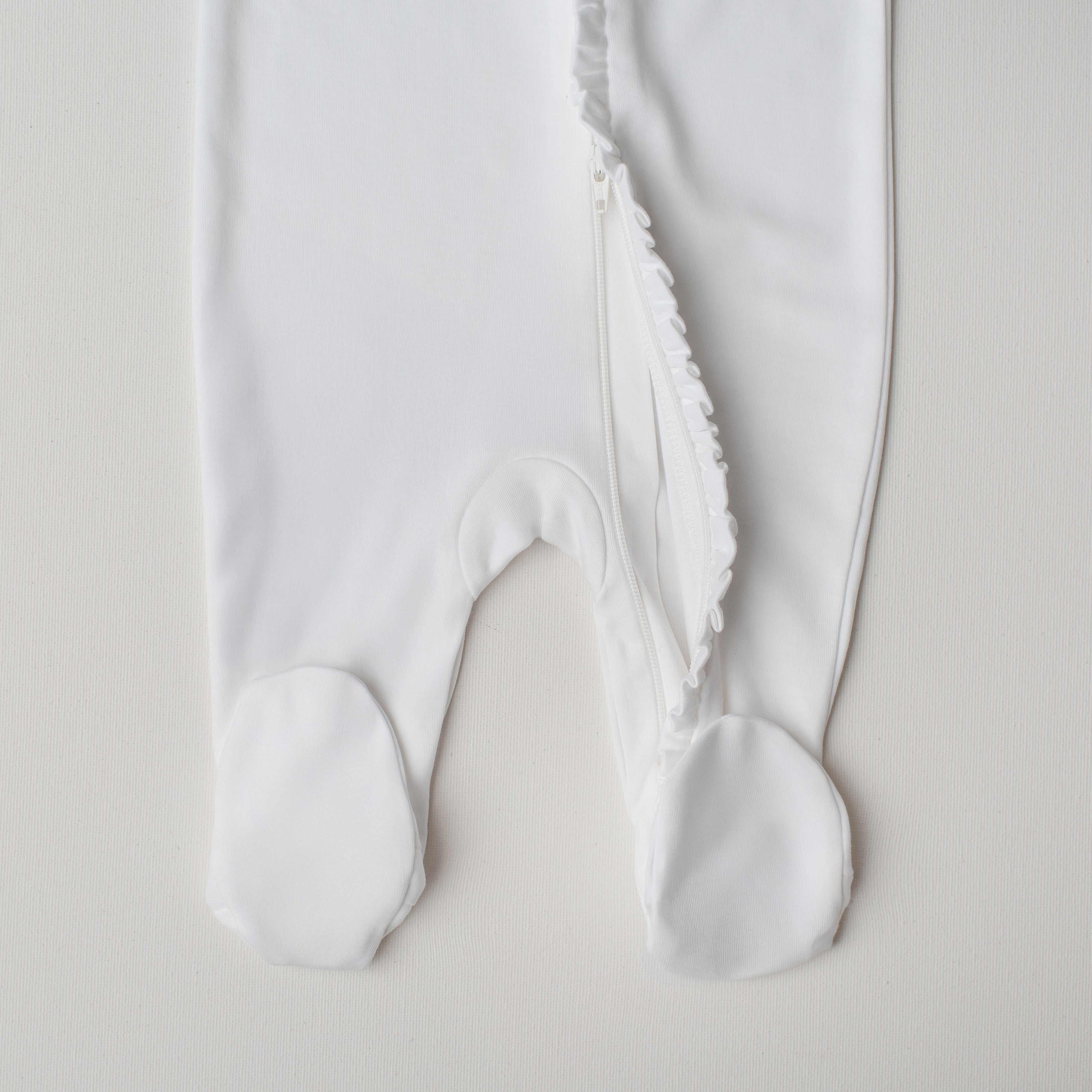 Macacão Pardal Zíper Branco