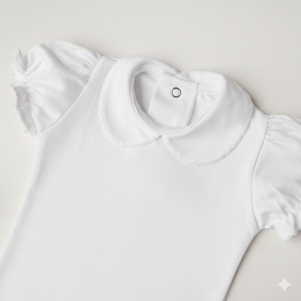 Body Garça Manga Curta Branco