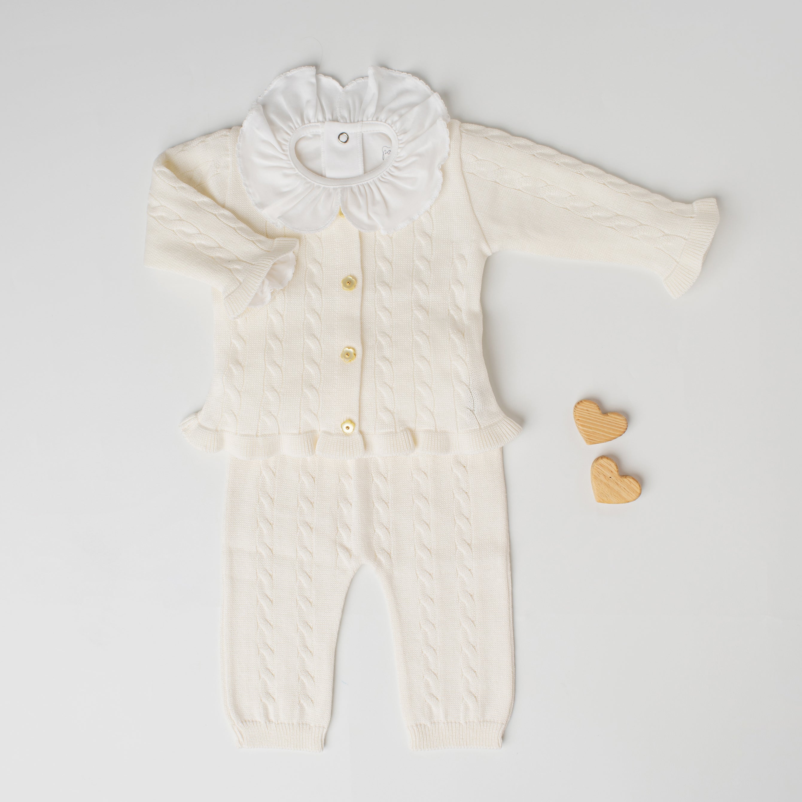 Conjunto em Tricô + Pima Sabiá Branco
