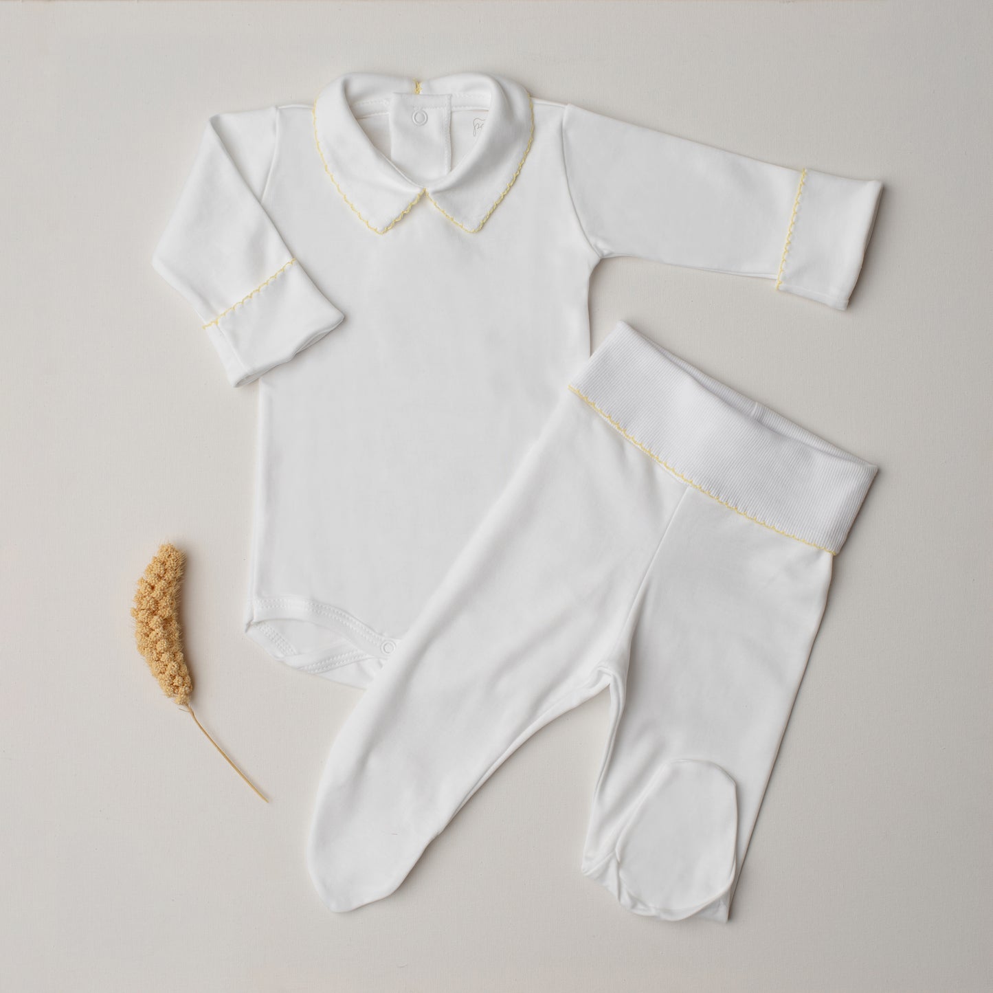 Conjunto Body Quero-Quero + Culote Yoga Amarelo