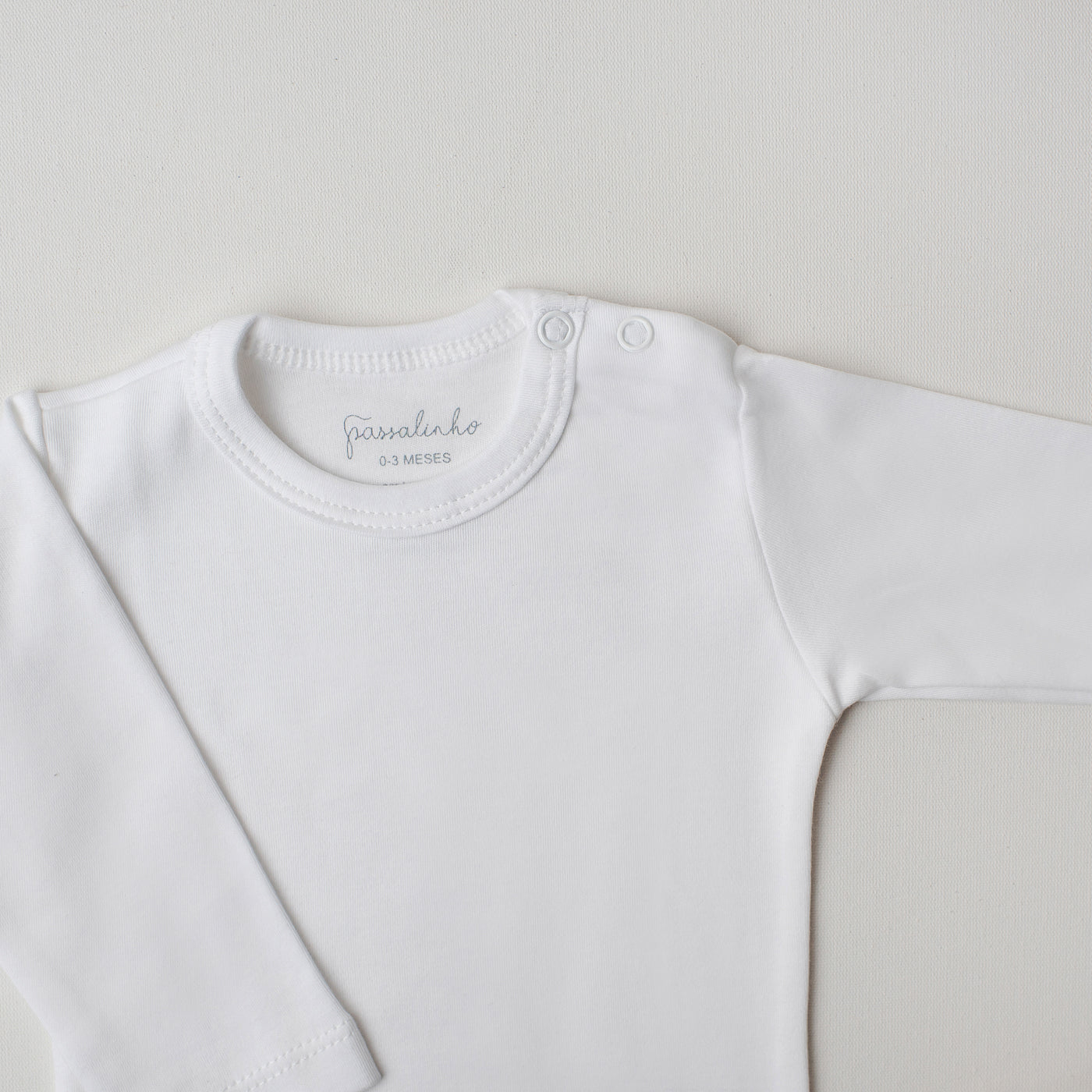 Body Canário Manga Longa Branco