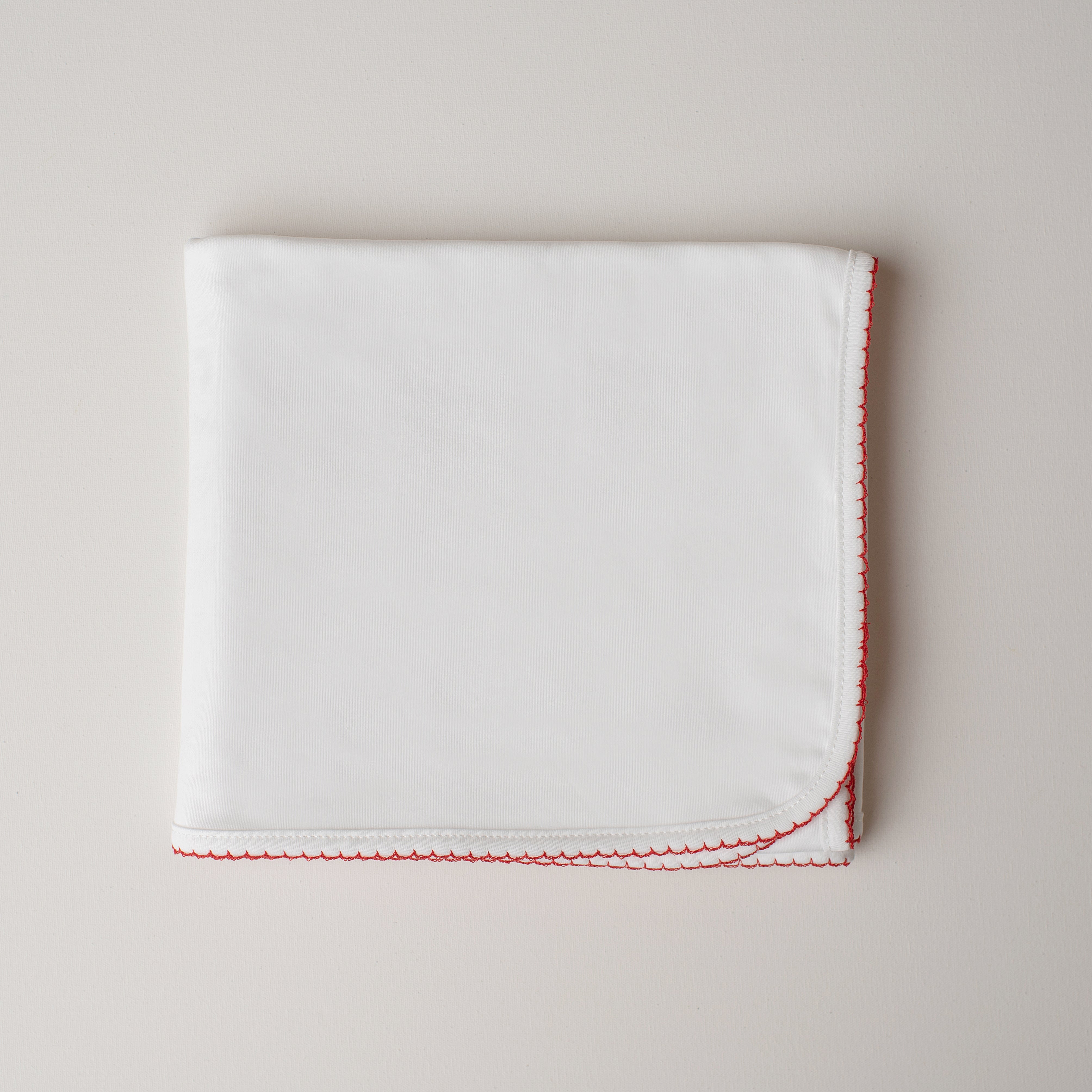 Manta Dupla Pluma de Algodão Detalhe Vermelho