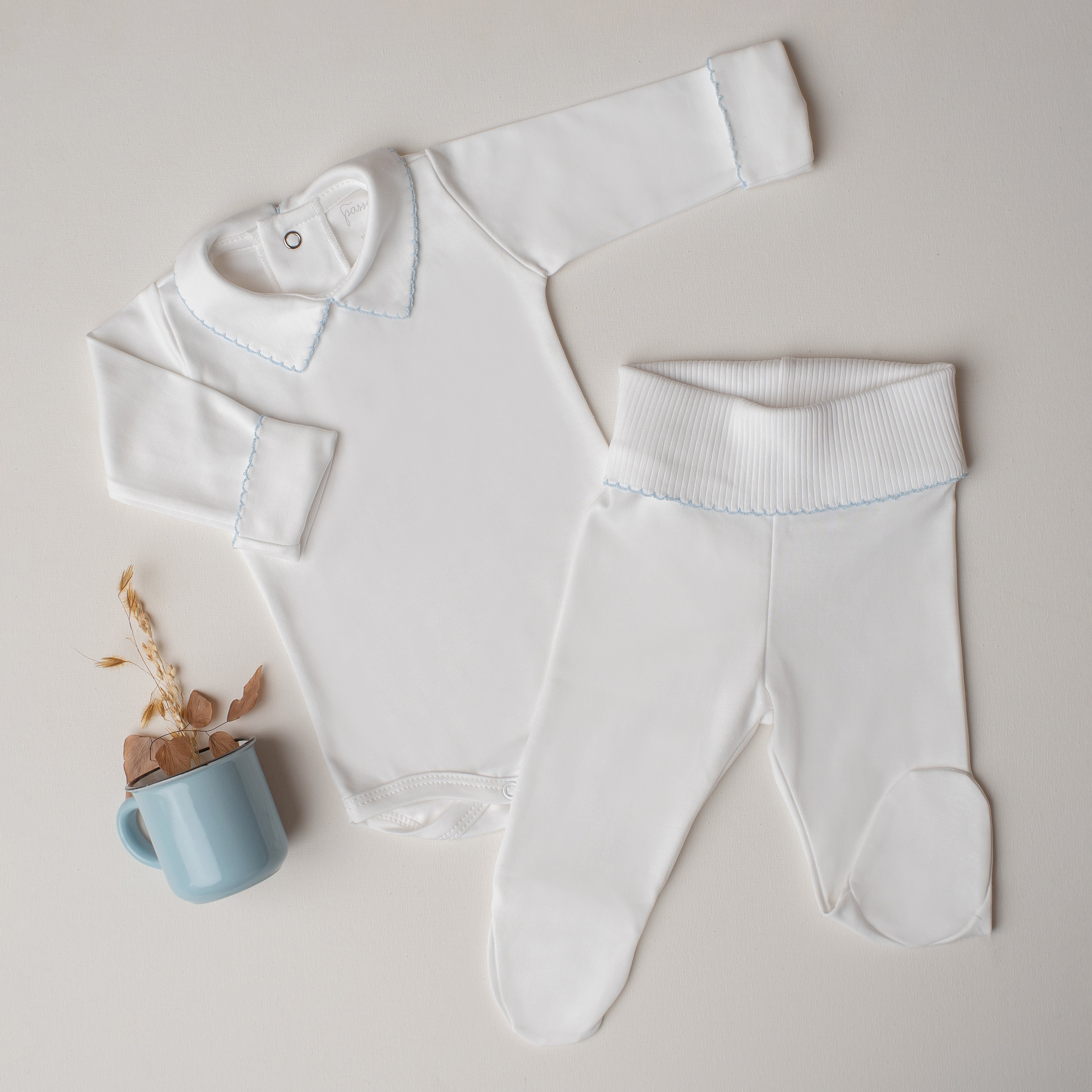 Saída de Maternidade Bem-Te-Vi Azul + Areia