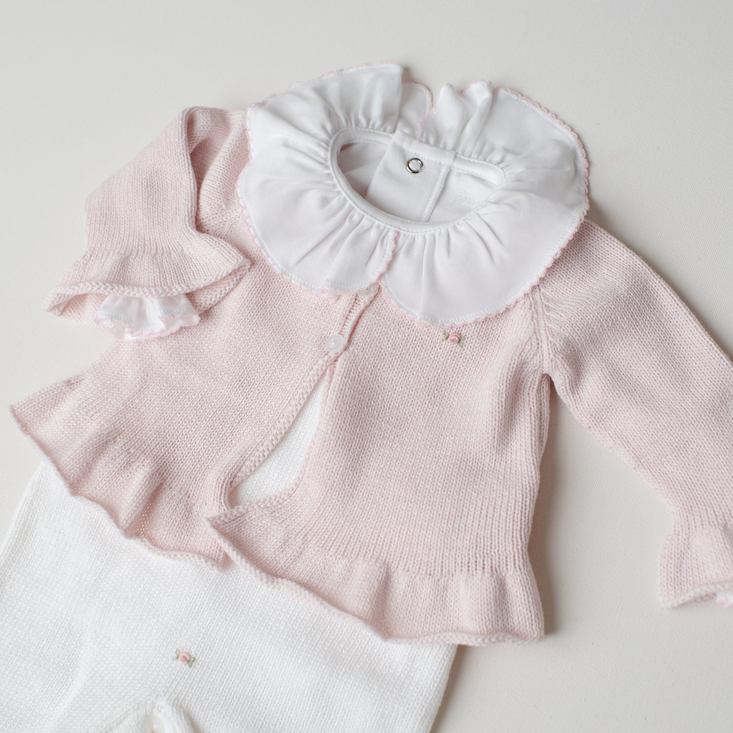 Saída de Maternidade Anambé Branca e Rosa