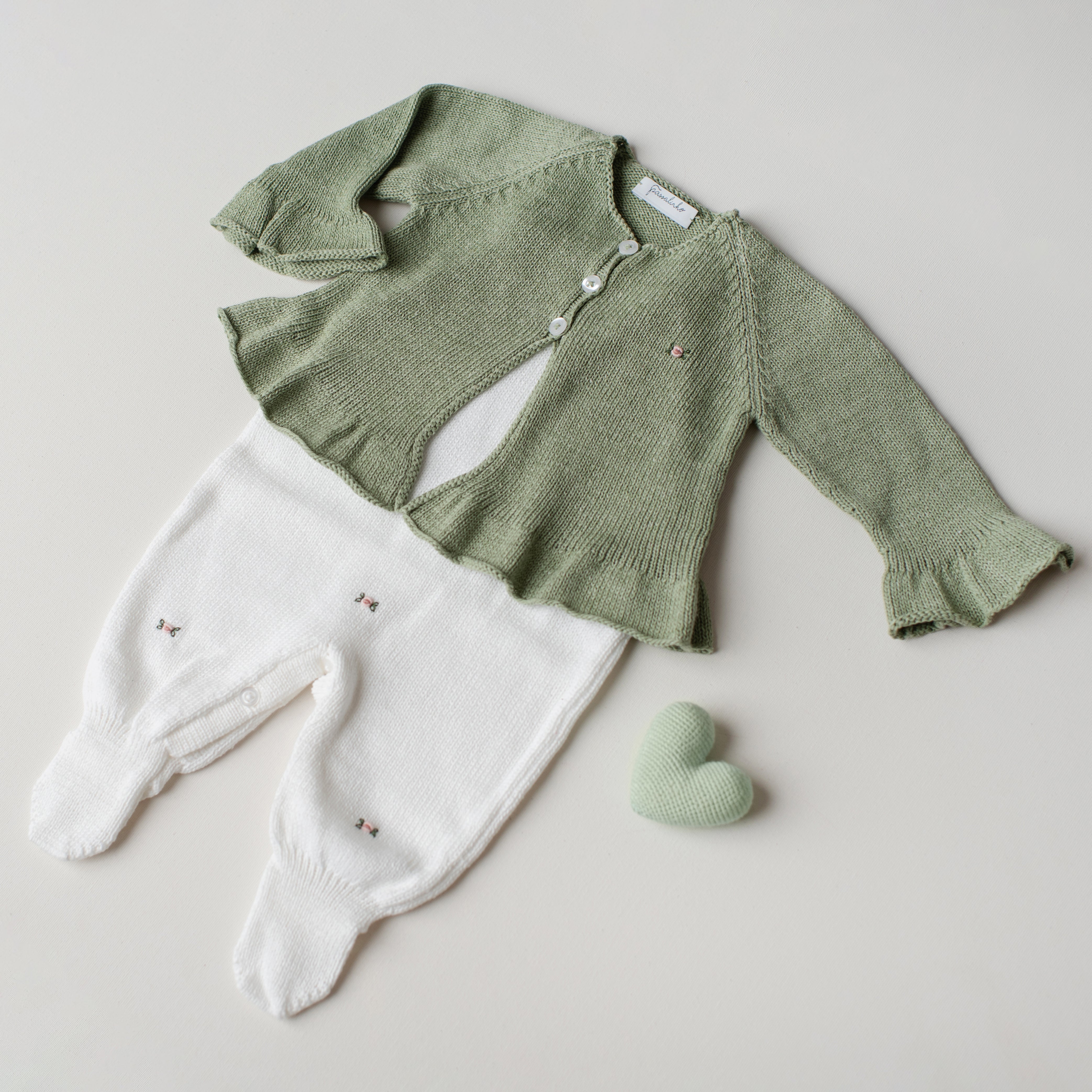 Saída de Maternidade Anambé Branca e Verde