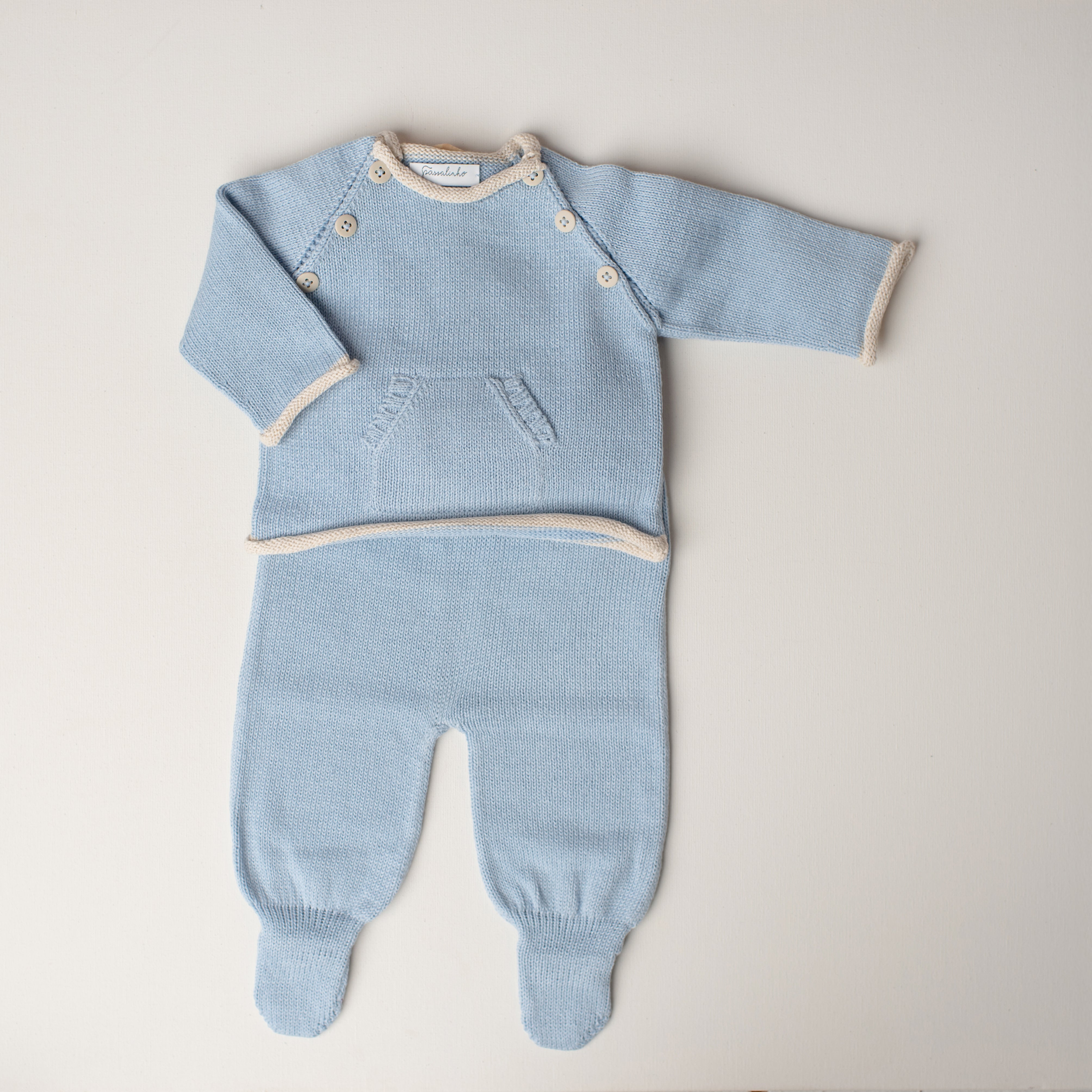 Saída de Maternidade Bem-Te-Vi Azul + Areia
