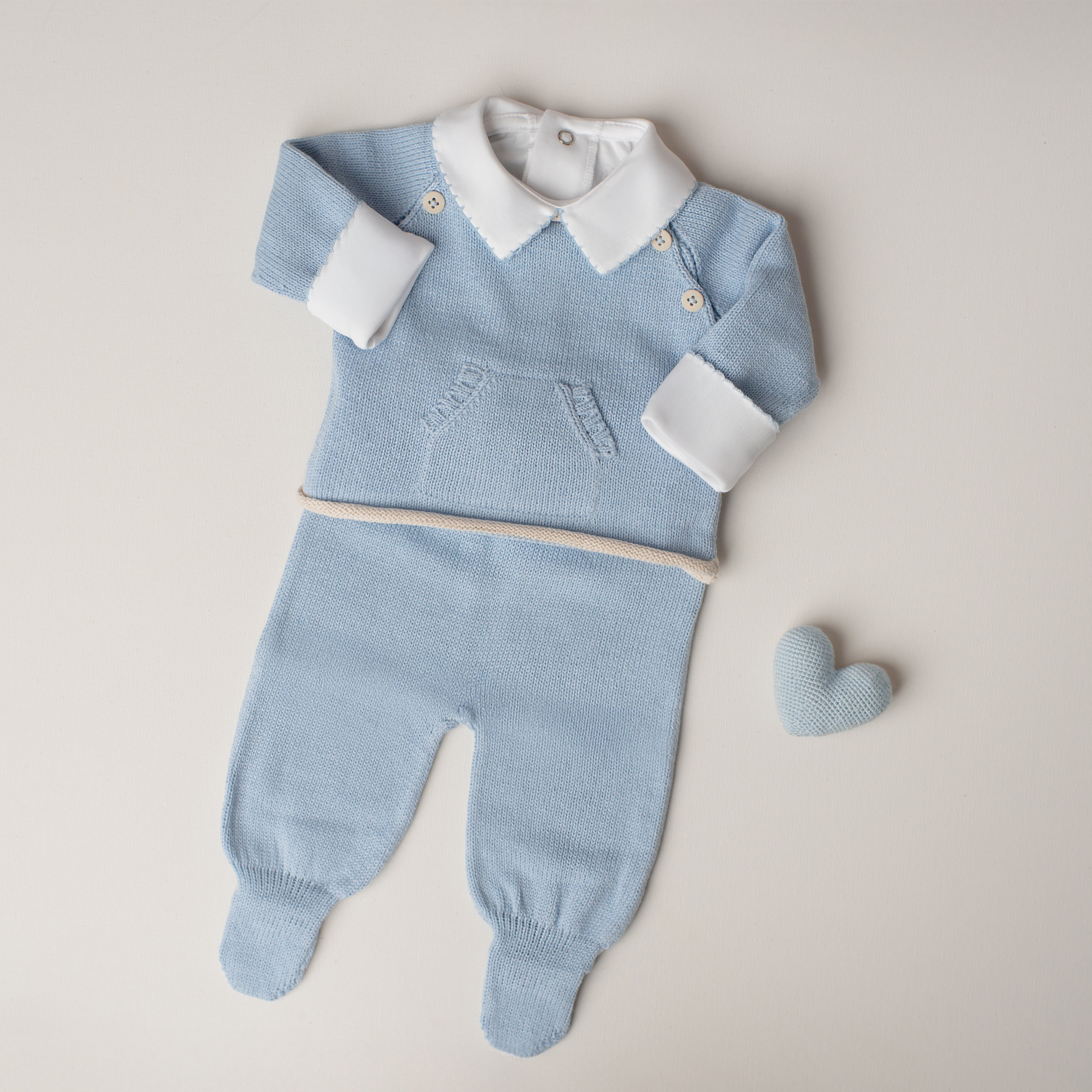 Saída de Maternidade Bem-Te-Vi Azul + Areia