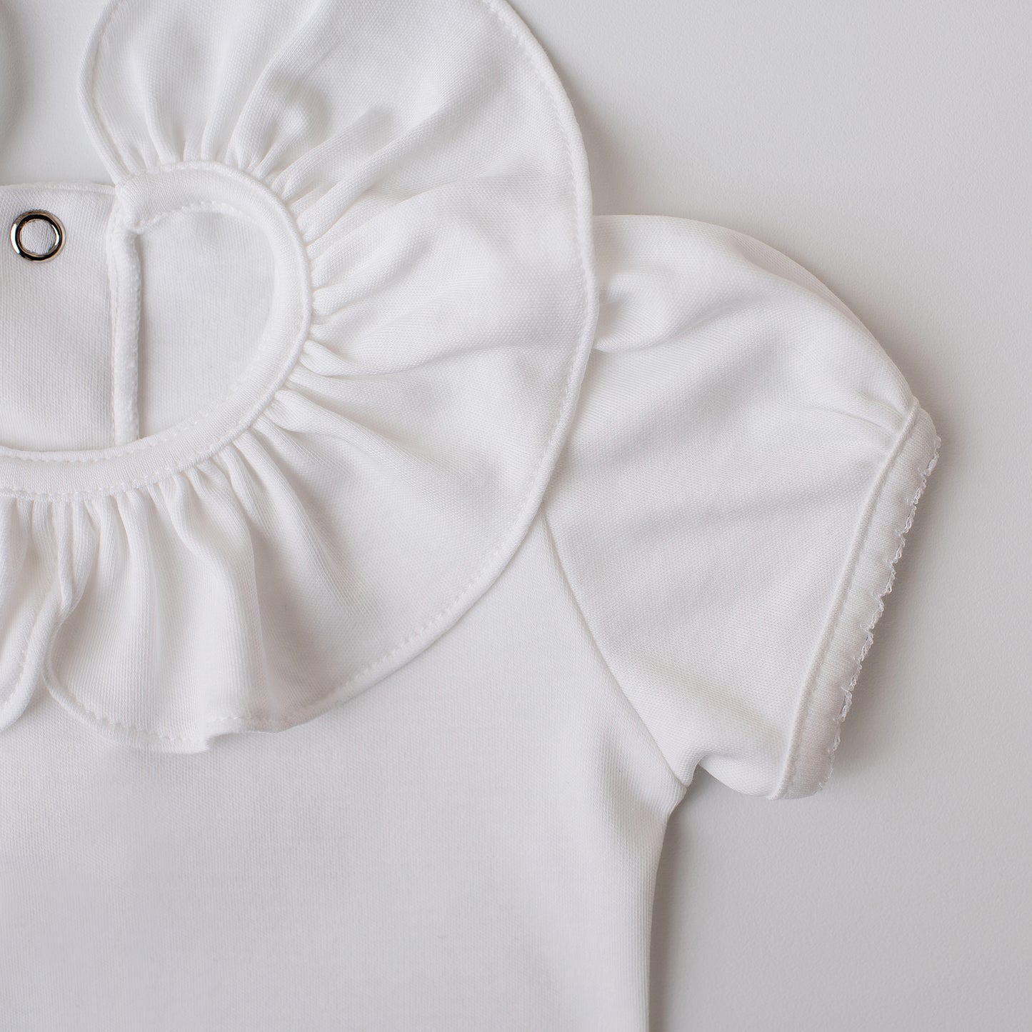 Body Beija-Flor Manga Curta Branco