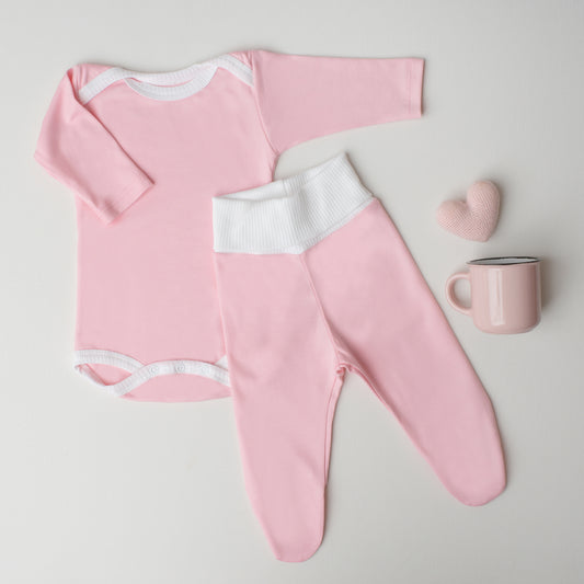 Conjunto Body Andorinha + Culote Yoga Rosa