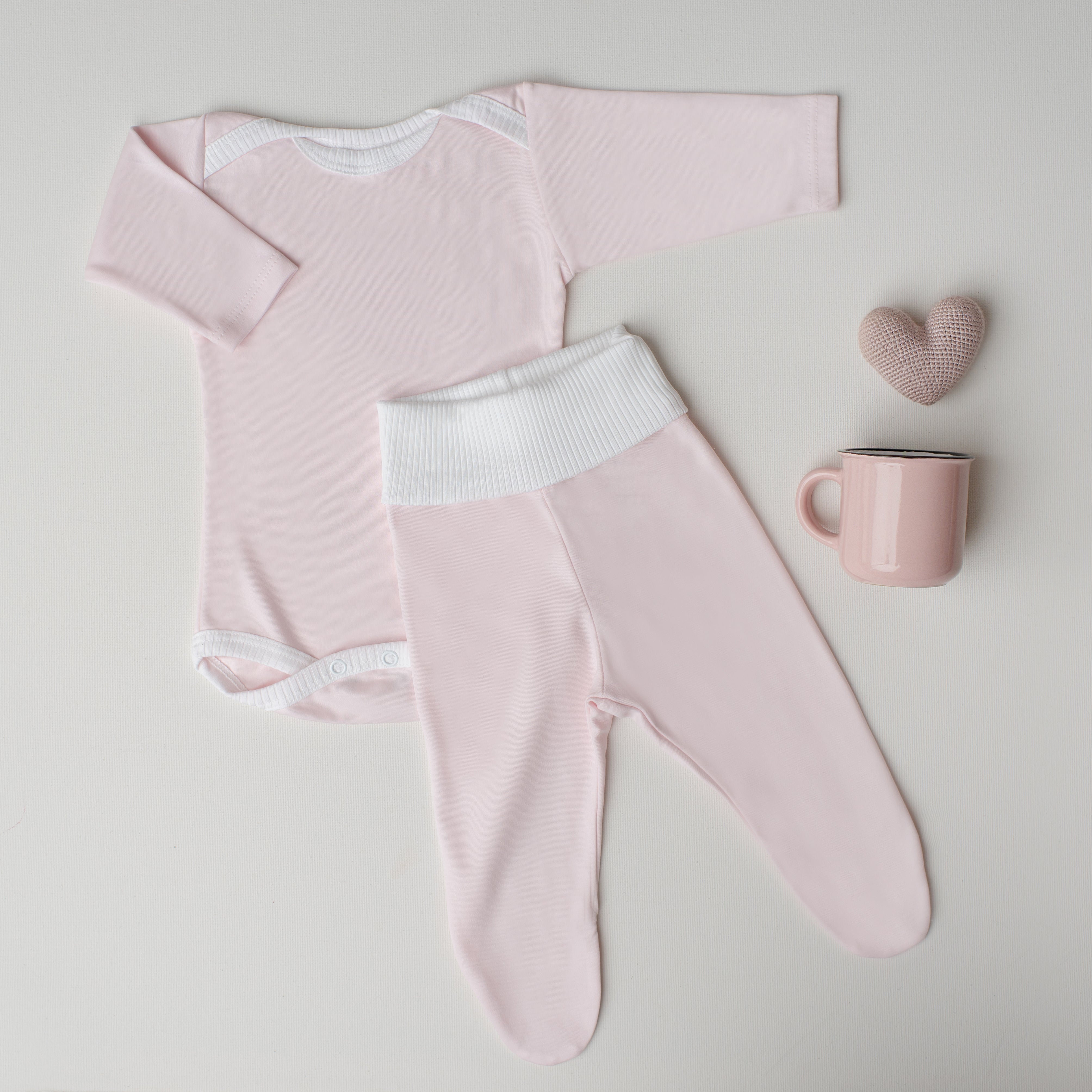 Conjunto Body Andorinha + Culote Yoga Rosa Claro