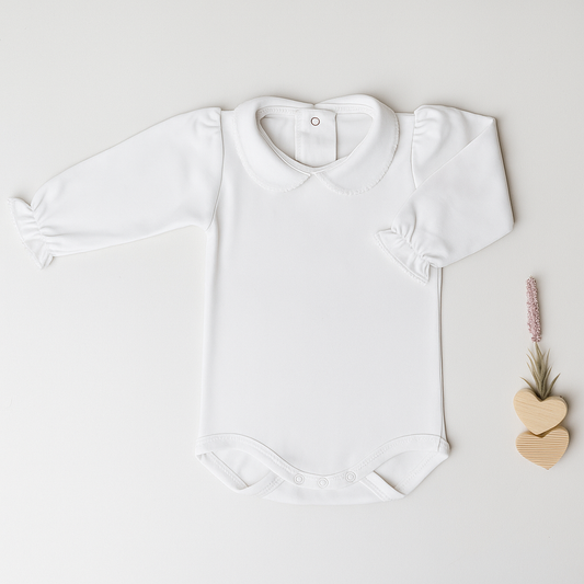Body Garça Manga Longa Branco