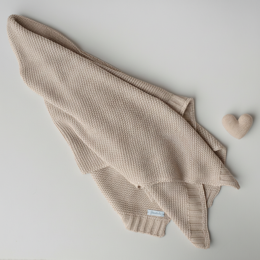 Manta Tricô Ninho Areia