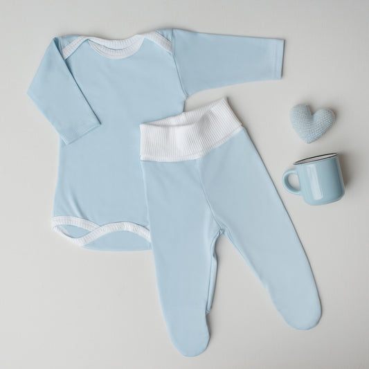 Conjunto Body Andorinha + Culote Yoga Azul