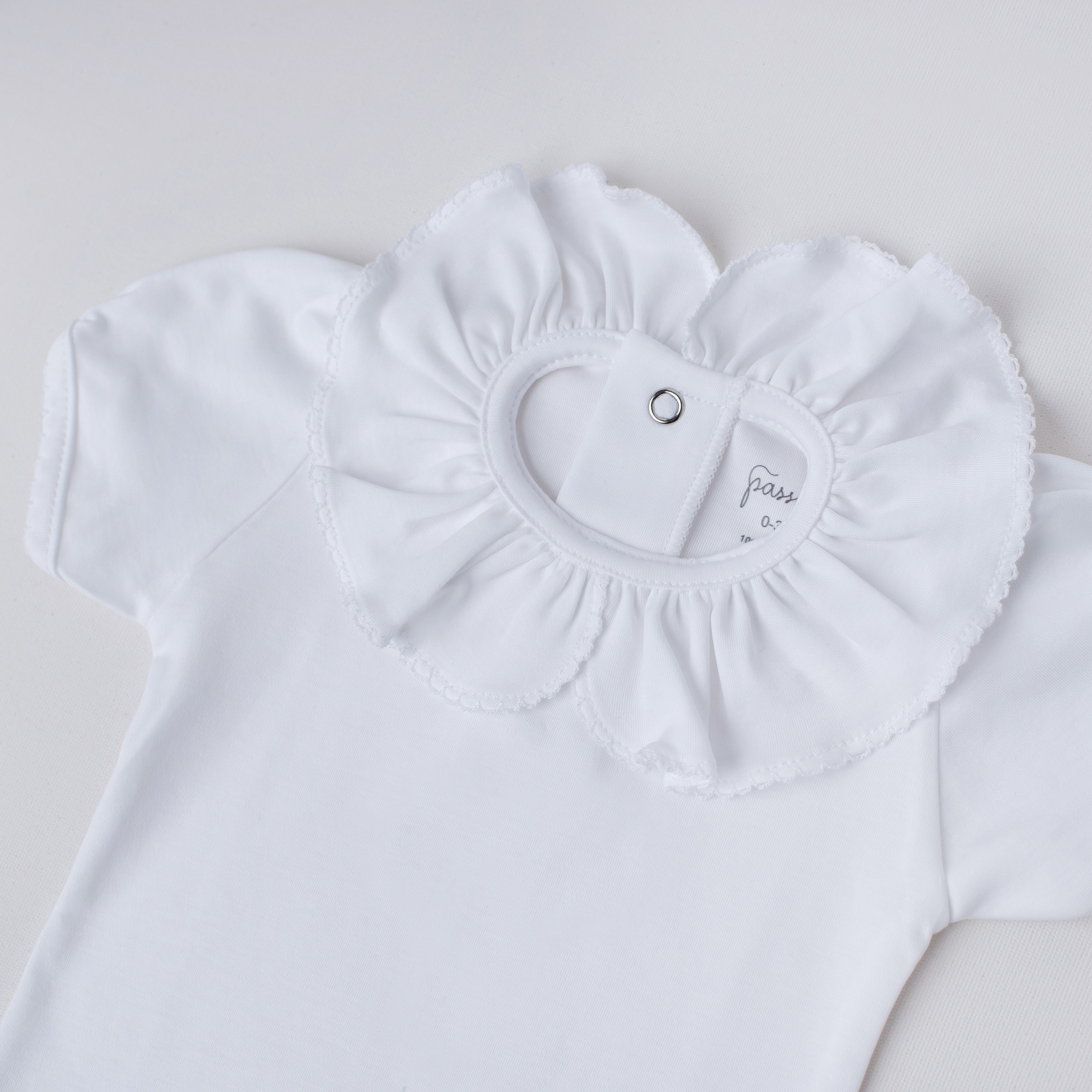 Body Beija-Flor Manga Curta Branco