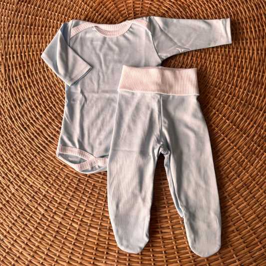 Conjunto Body Andorinha + Culote Yoga Azul