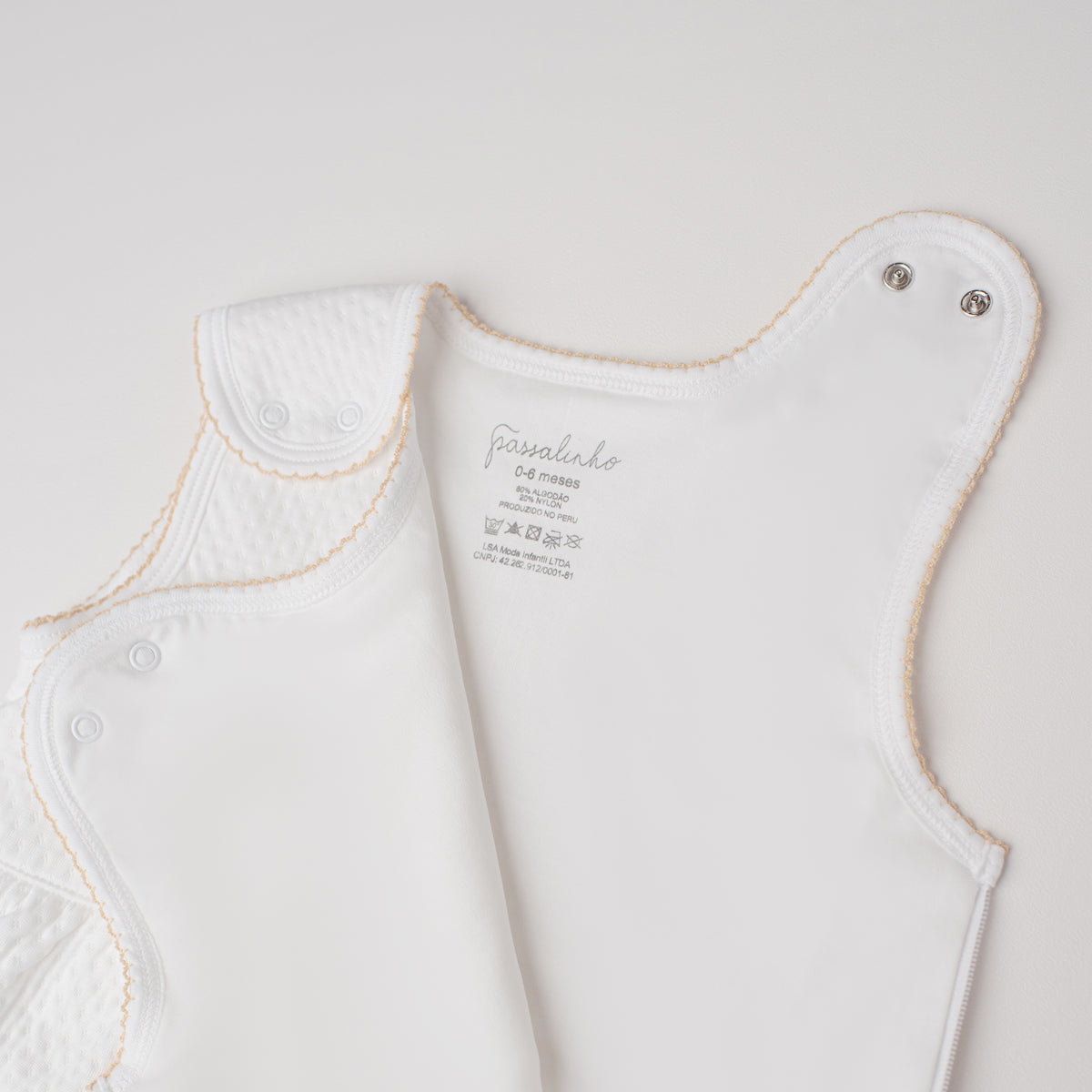 Saco de Dormir Jacquard Branco