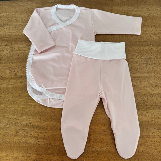 Conjunto Body Sabiá + Culote Yoga Rosa