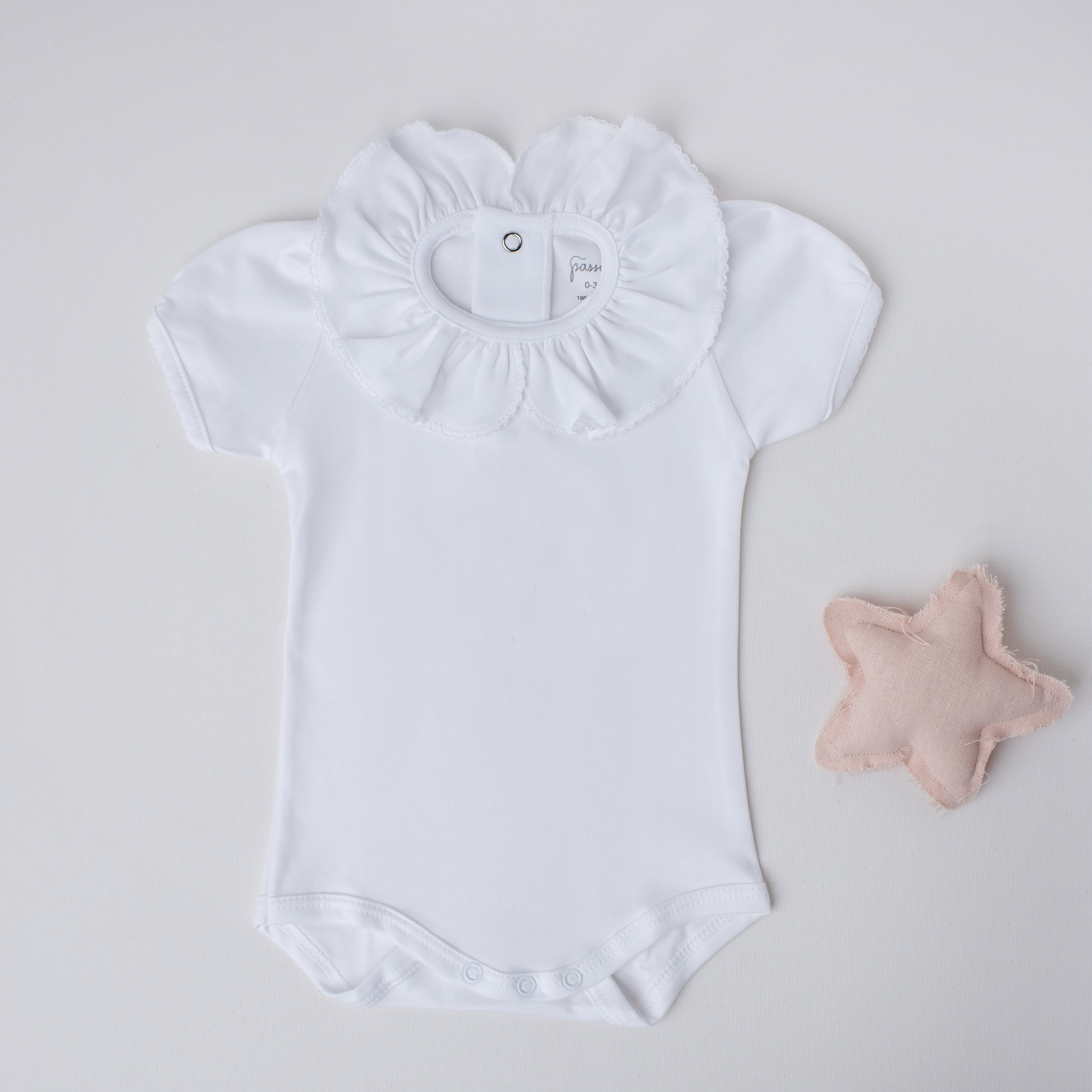 Body Beija-Flor Manga Curta Branco