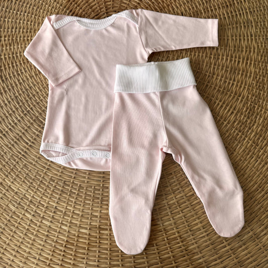 Conjunto Body Andorinha + Culote Yoga Rosa
