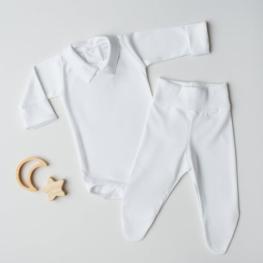 Conjunto Body Quero-Quero + Culote Yoga Branco