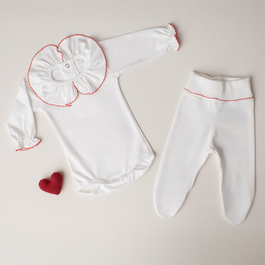 Conjunto Body Beija-Flor + Culote Yoga Vermelho