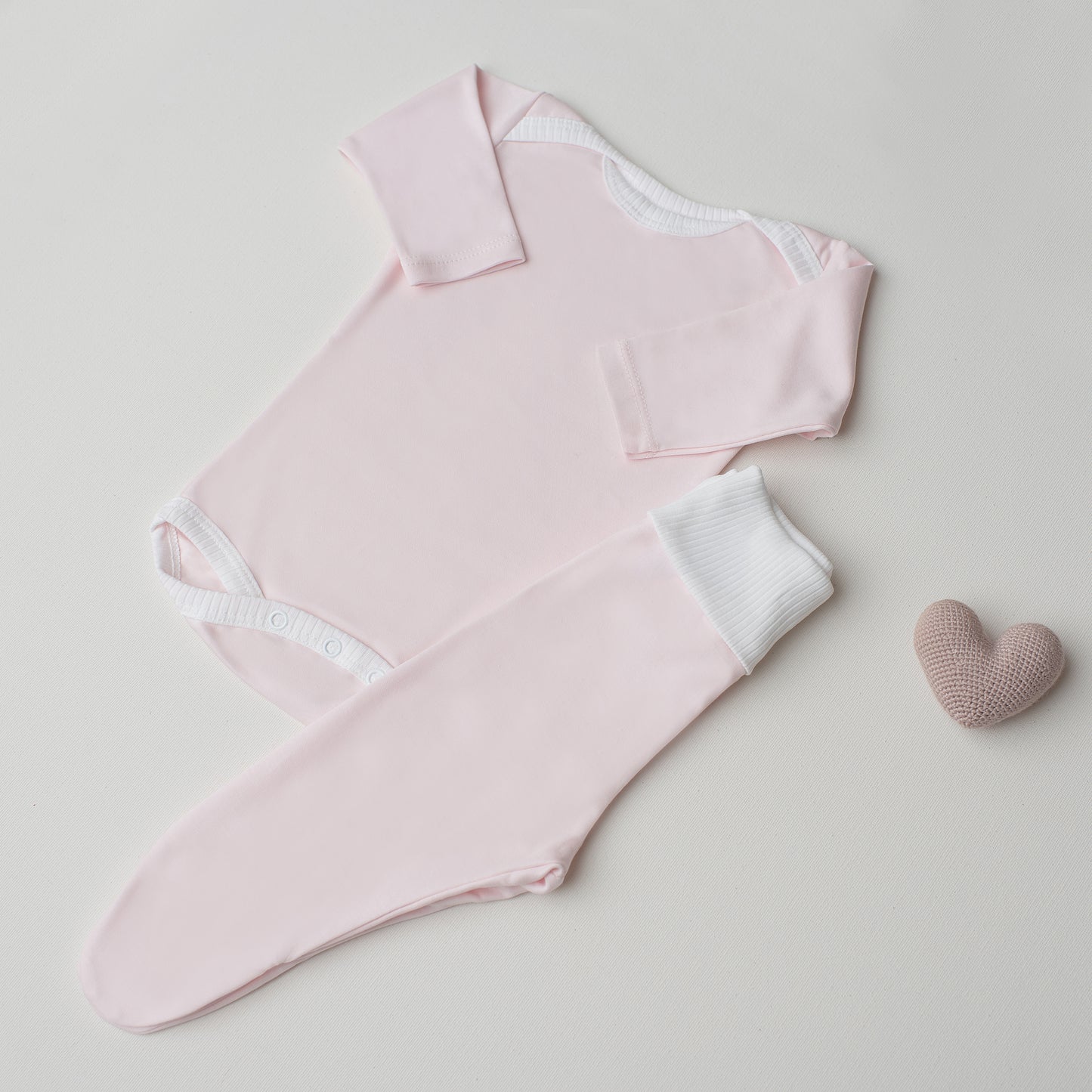 Conjunto Body Andorinha + Culote Yoga Rosa Claro