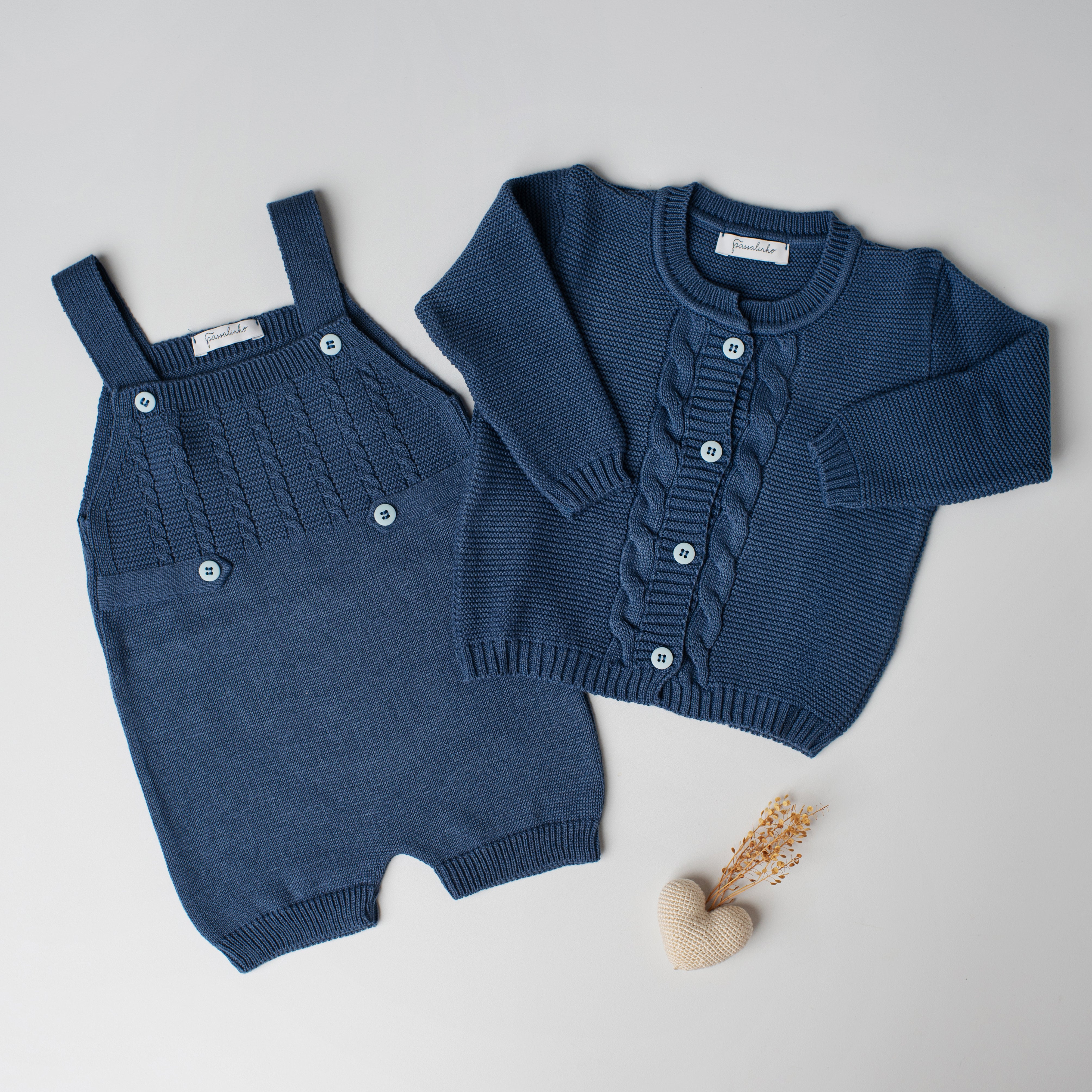 Conjunto em Tricô + Pima Águia Azul Jeans