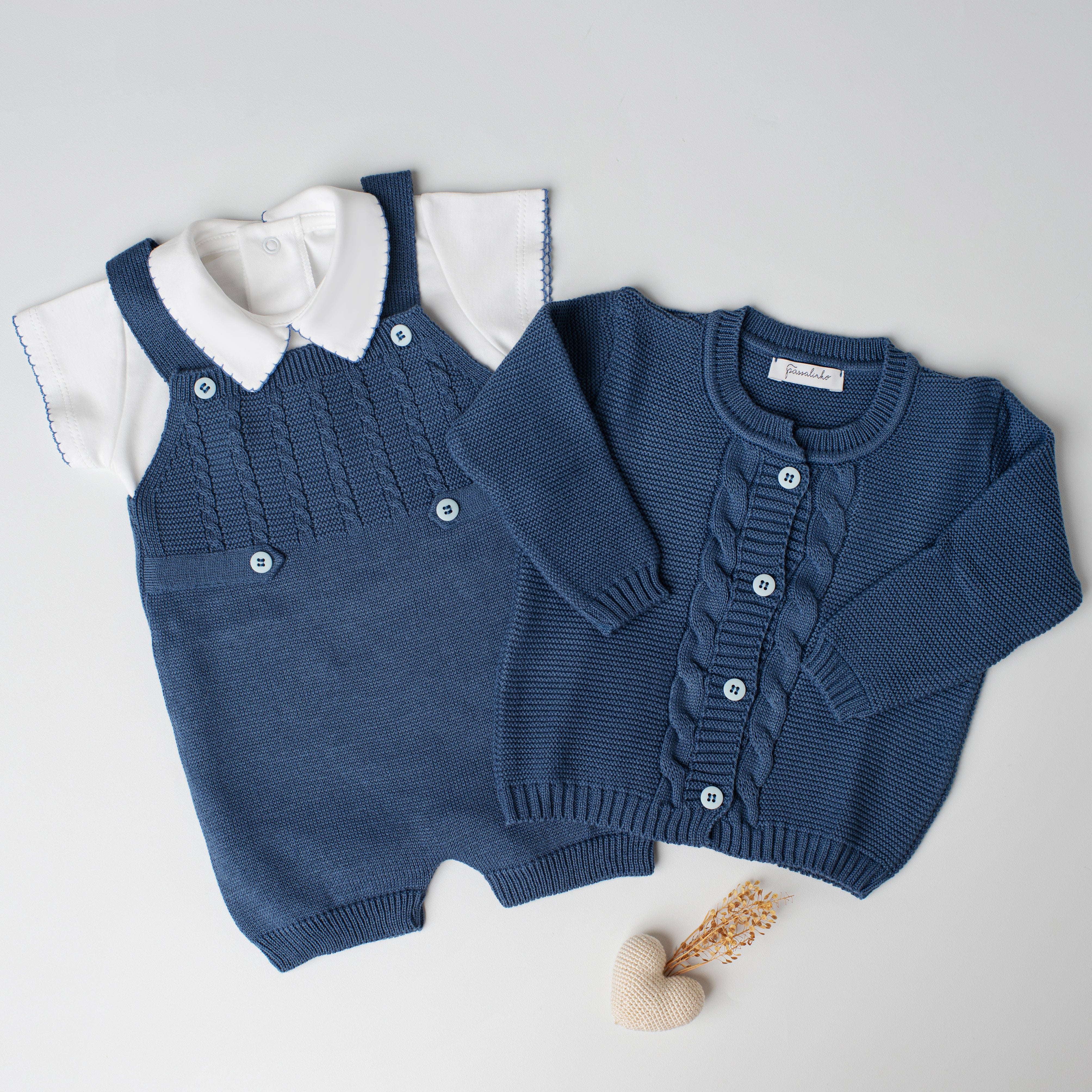 Conjunto em Tricô + Pima Águia Azul Jeans