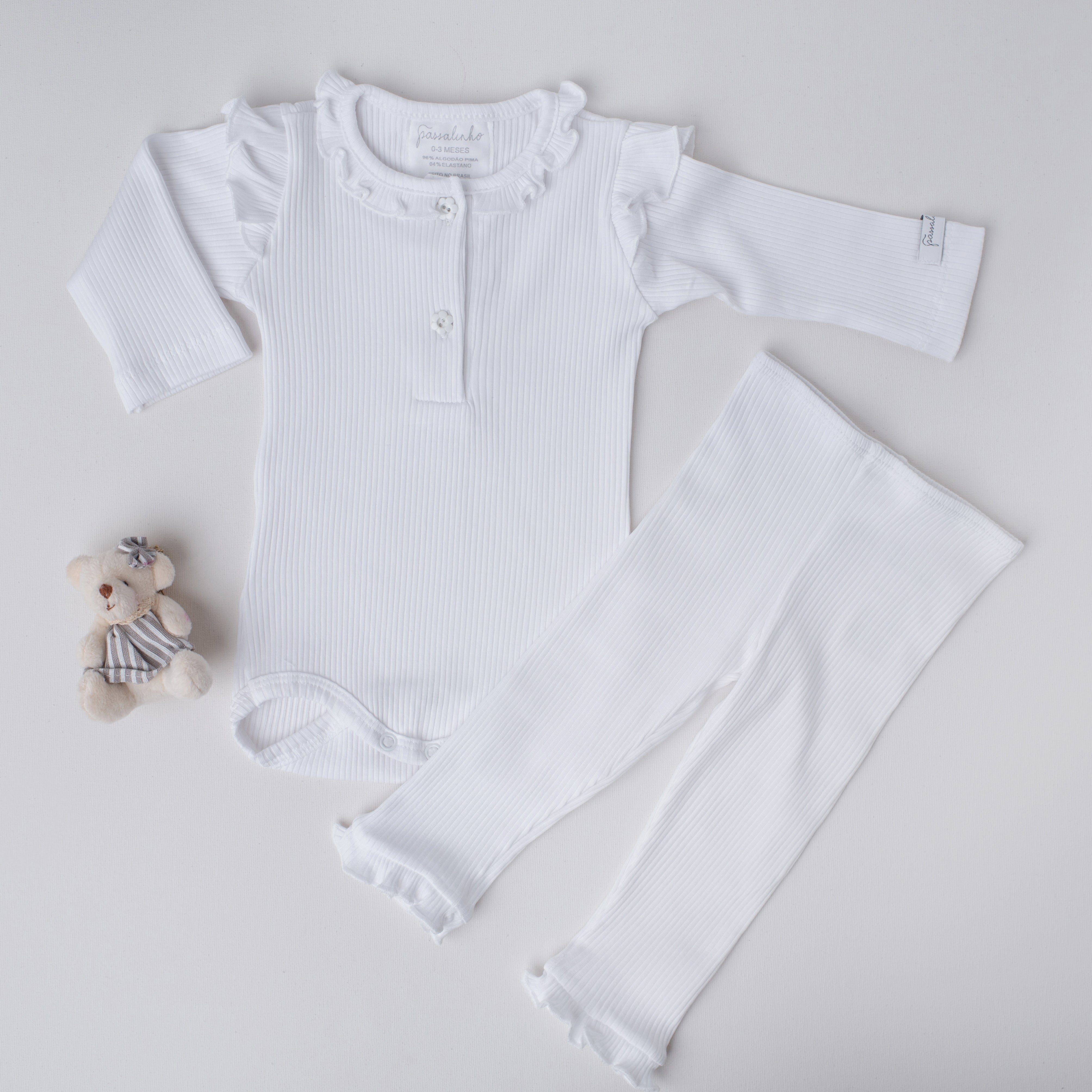 Conjunto Cisne Canelado Branco
