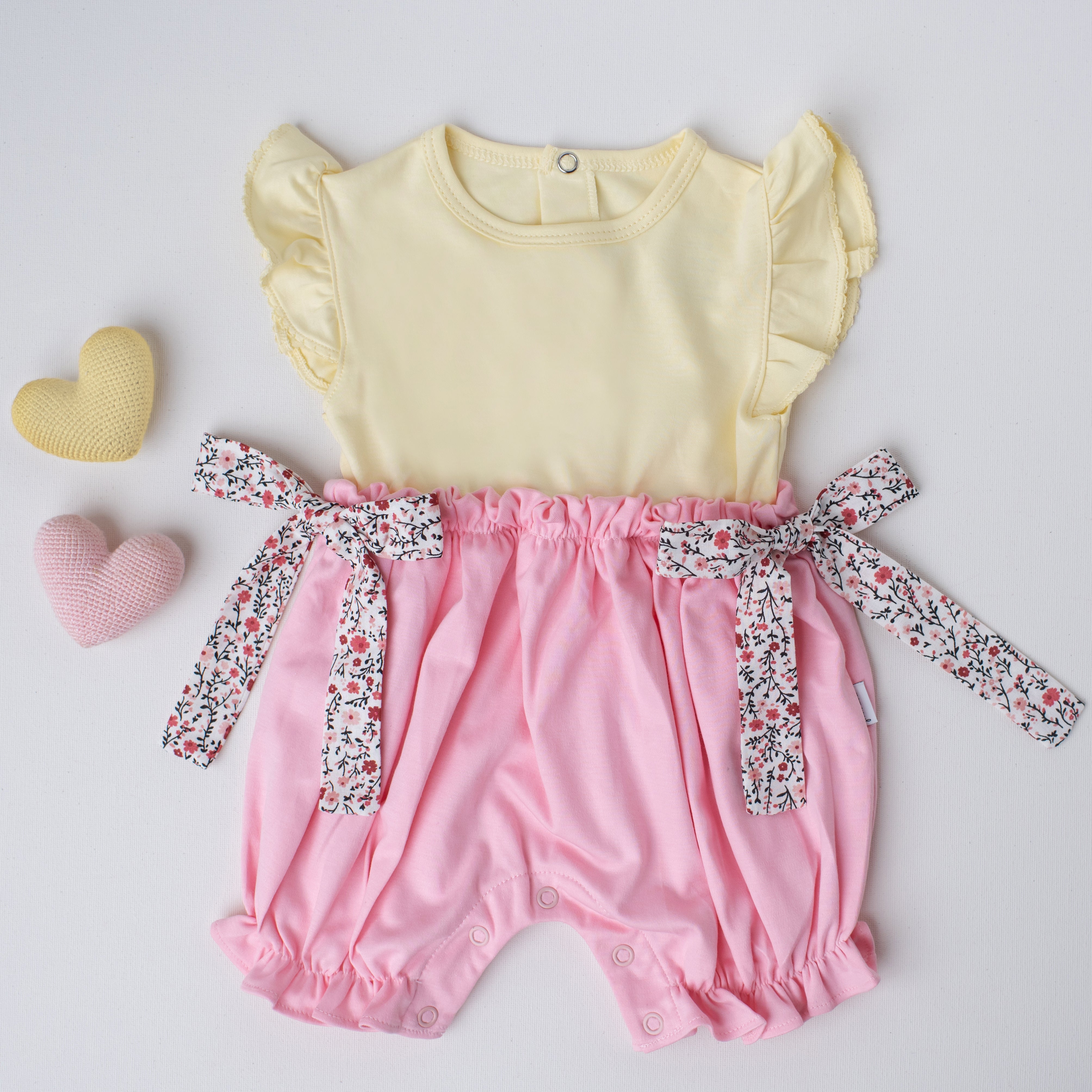 Macaquinho Canário Rosa e Amarelo