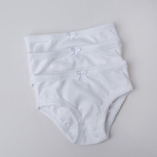 Kit: 3 Calcinhas Algodão Pima - Brancas