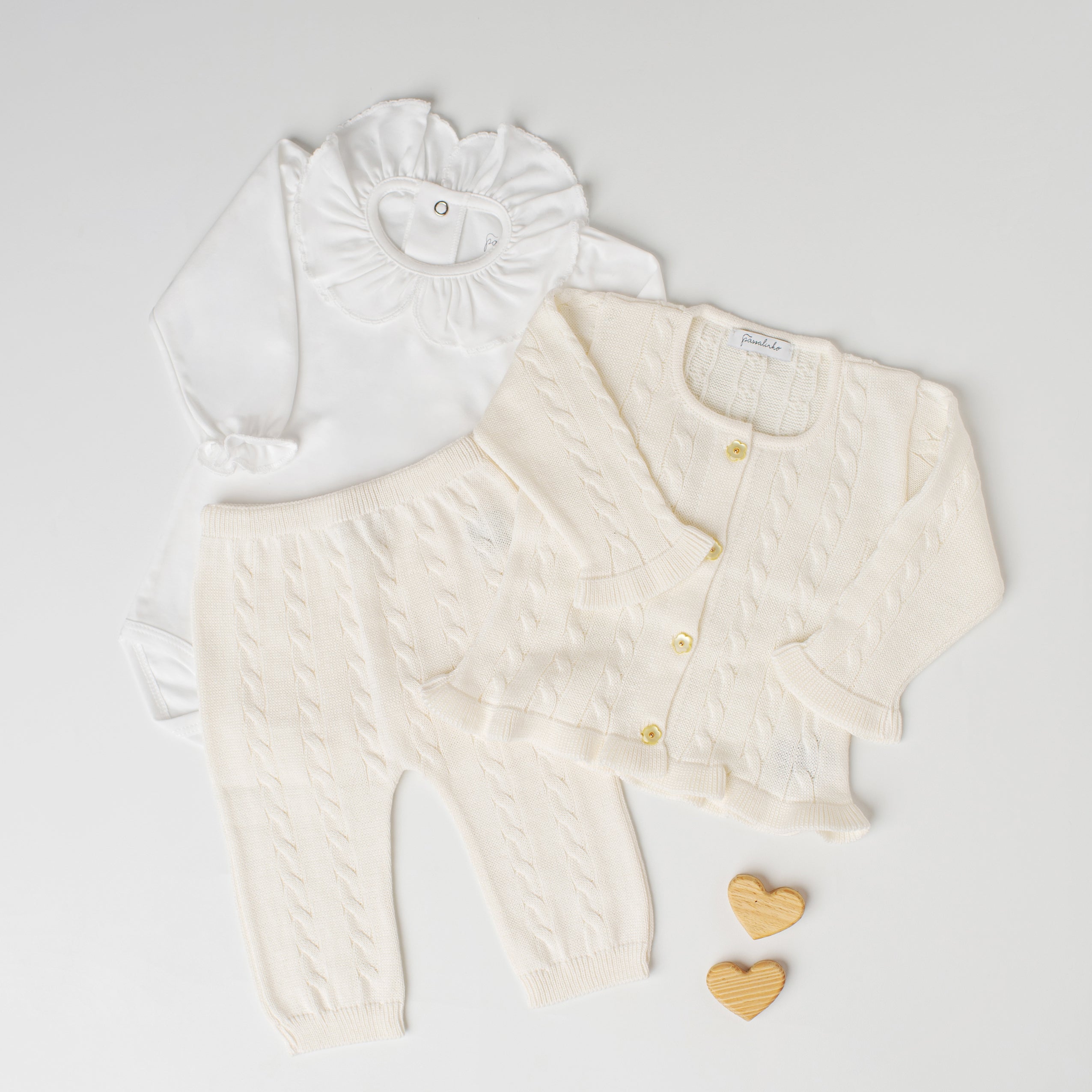 Conjunto em Tricô + Pima Sabiá Branco