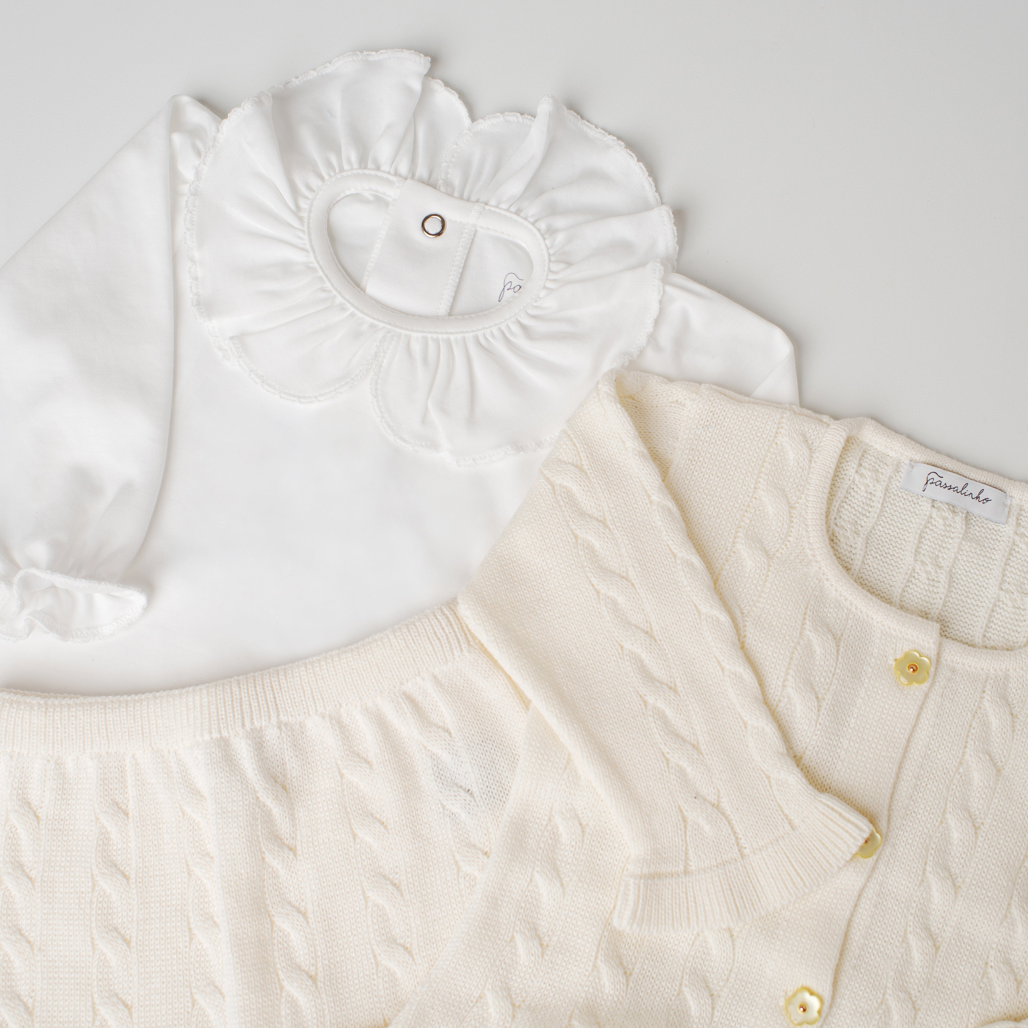 Conjunto em Tricô + Pima Sabiá Branco