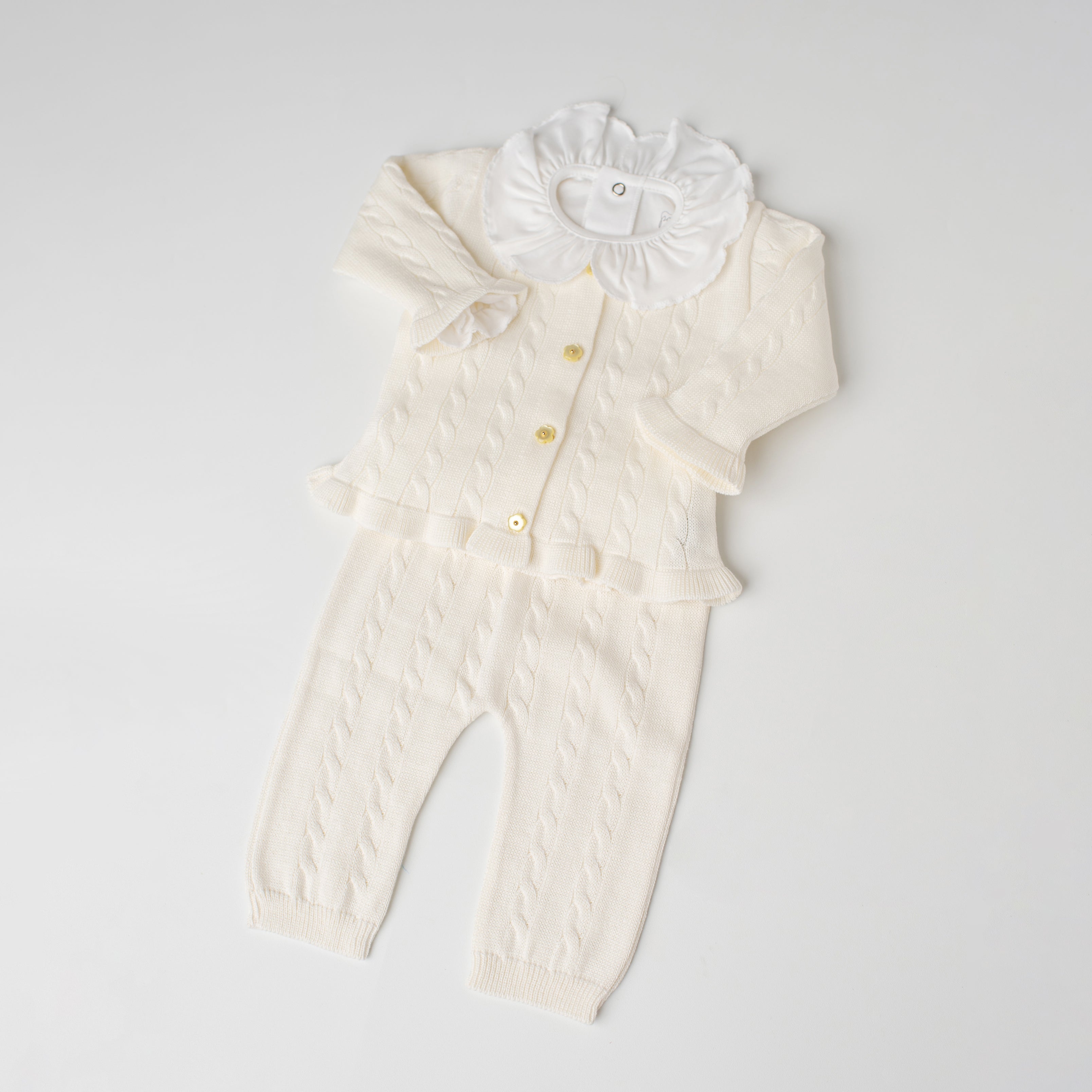 Conjunto em Tricô + Pima Sabiá Branco